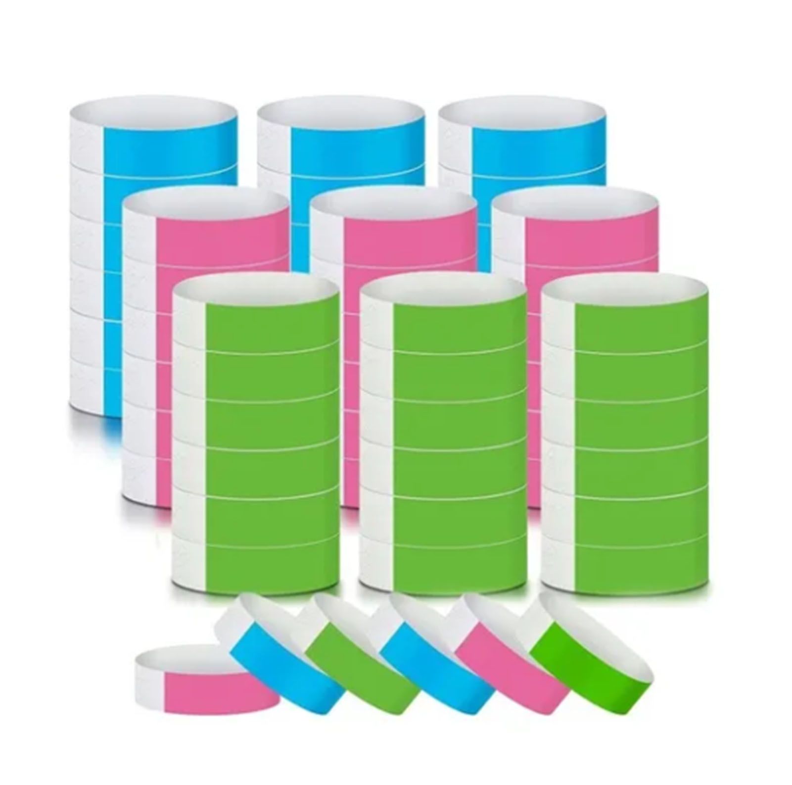 300pcs Synthetic Paper Wristbands Disposable Waterproof Paper Wrist Strap Event Wrist Bands for Amusement Park Green Pink Blue 300pcs Synthetic Paper Wristbands Disposable Waterproof Paper Wrist Strap Event Wrist Bands for Amusement Park Green Pink Blue