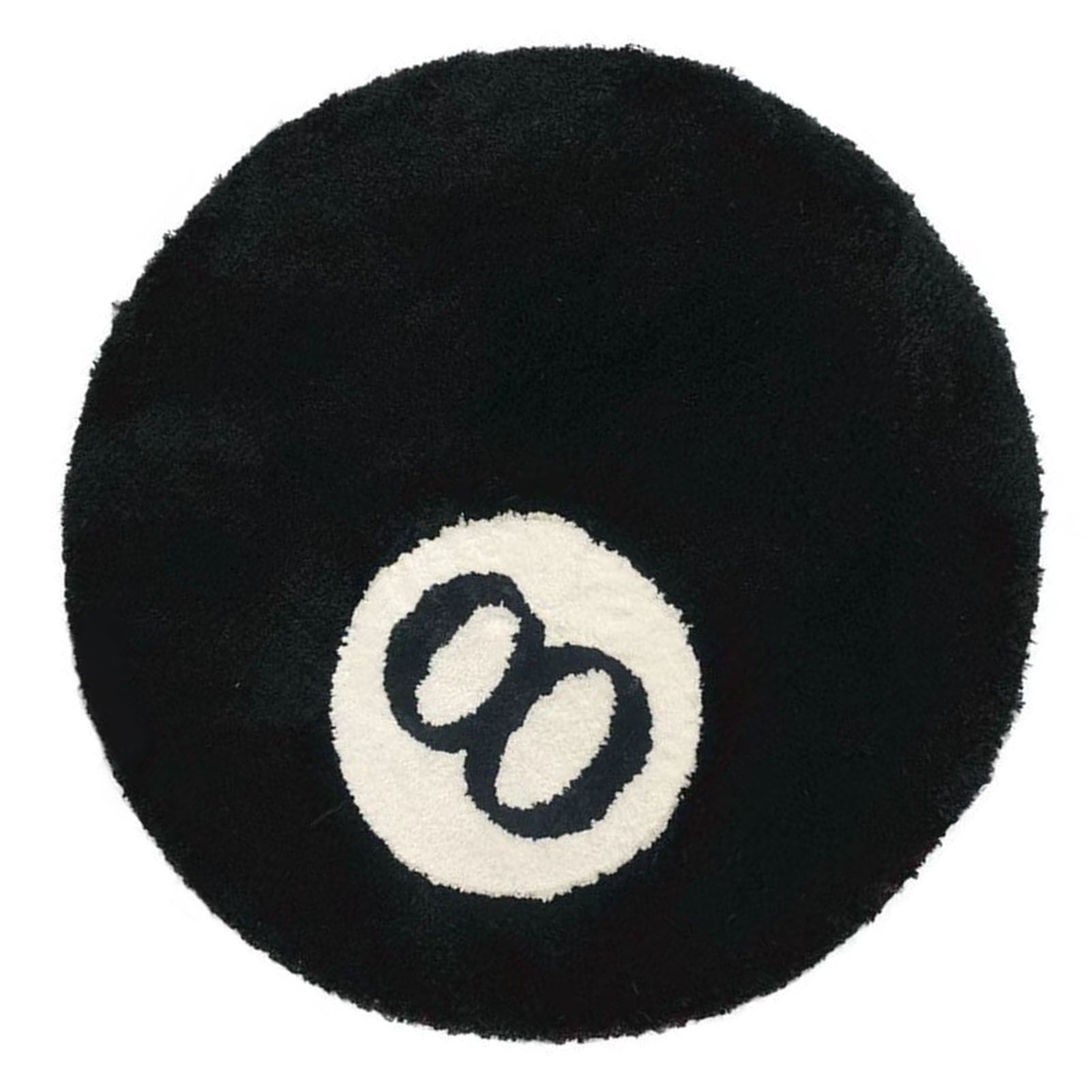 Living Room Flocked Carpet Anti Slip Sofa Table Floor Mat Dirt Resistant Bedroom Bedside Pad Black 60x60cm/23.6x23.6in