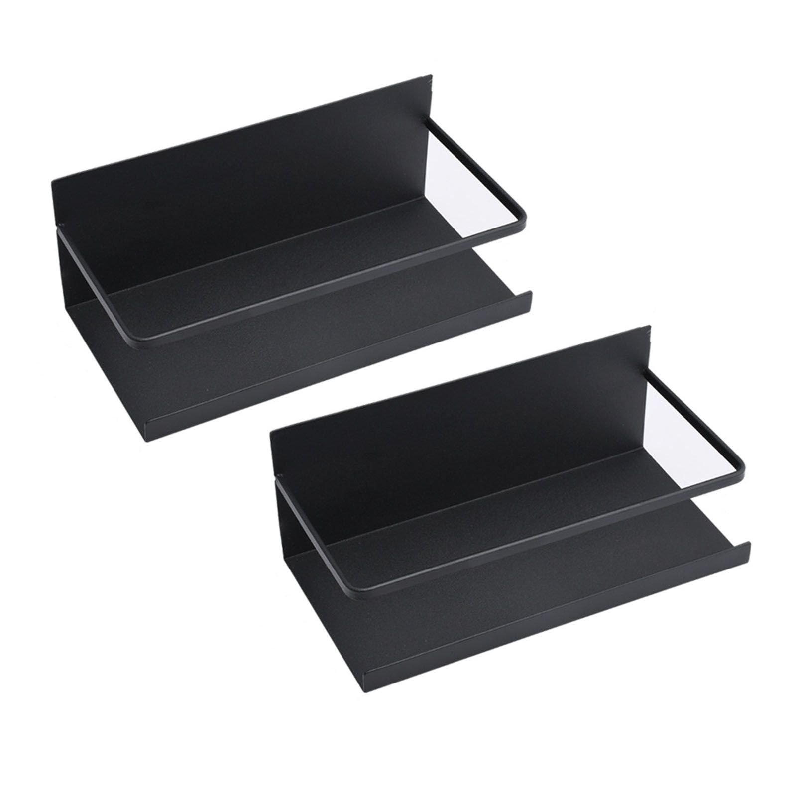 2pcs Magnetic Spice Rack Refrigerator Storage Rack Multi Function Kitchen Storage Shelves Rack Black 2pcs Magnetic Spice Rack Refrigerator Storage Rack Multi Function Kitchen Storage Shelves Rack Black