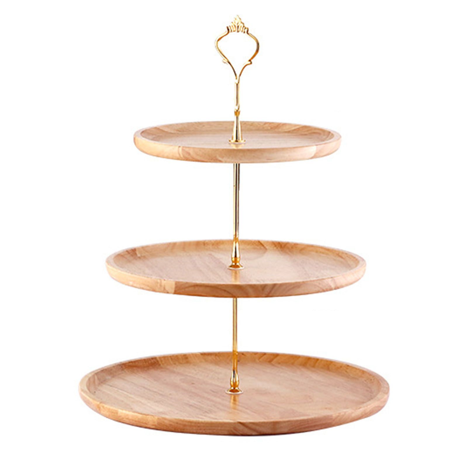 Fruit Plate Wood Natural Textured Simple Elegant Strong Durable Food Tray Cake Fruit Serving Tray 20+25+30cm Three Layers Fruit Plate Wood Natural Textured Simple Elegant Strong Durable Food Tray Cake Fruit Serving Tray 20+25+30cm Three Layers