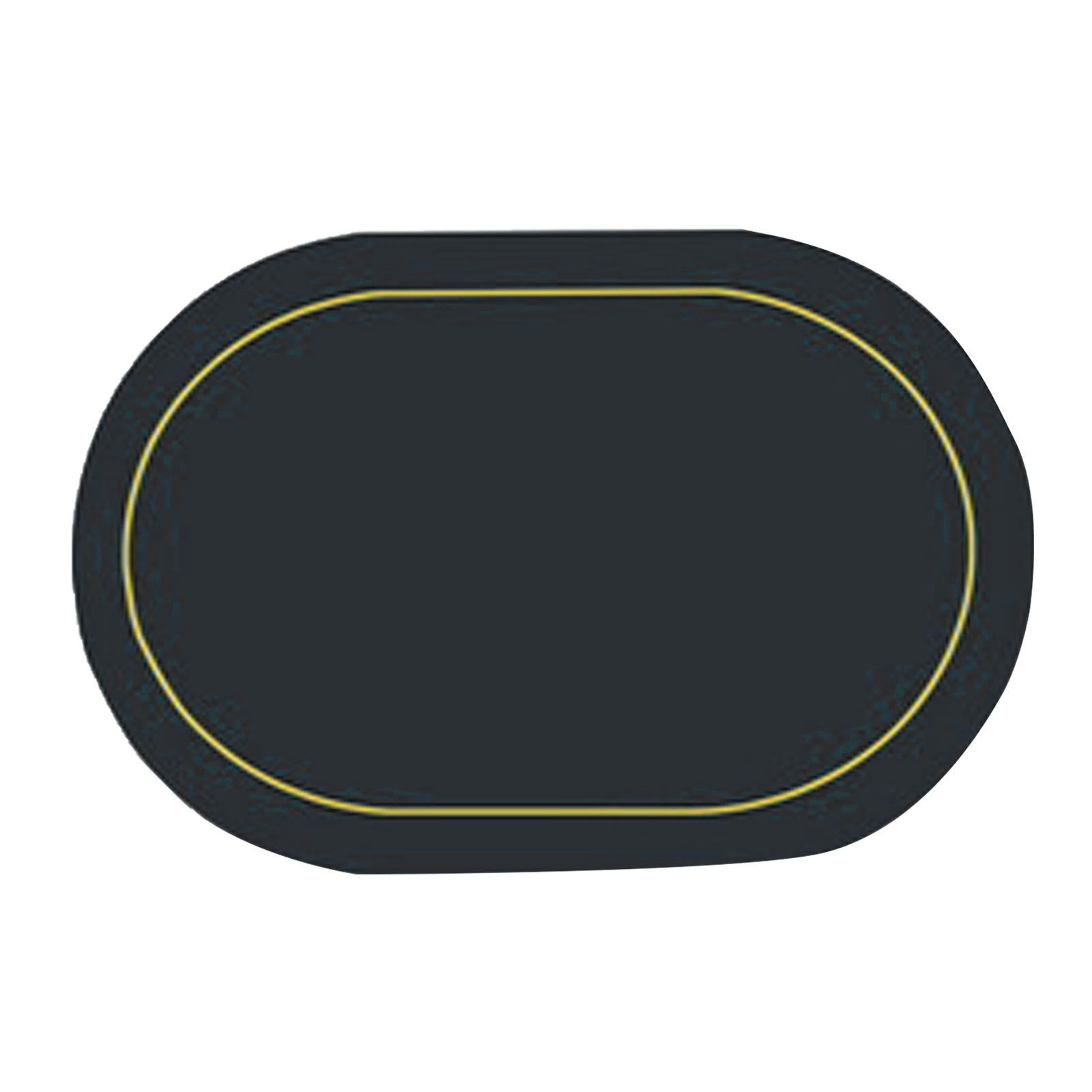 2Pcs Leather Oval Dining Food Mat Oil Proof Insulation Restaurant Table Home Hotel Non Slip Bowl Pad Placemat Black