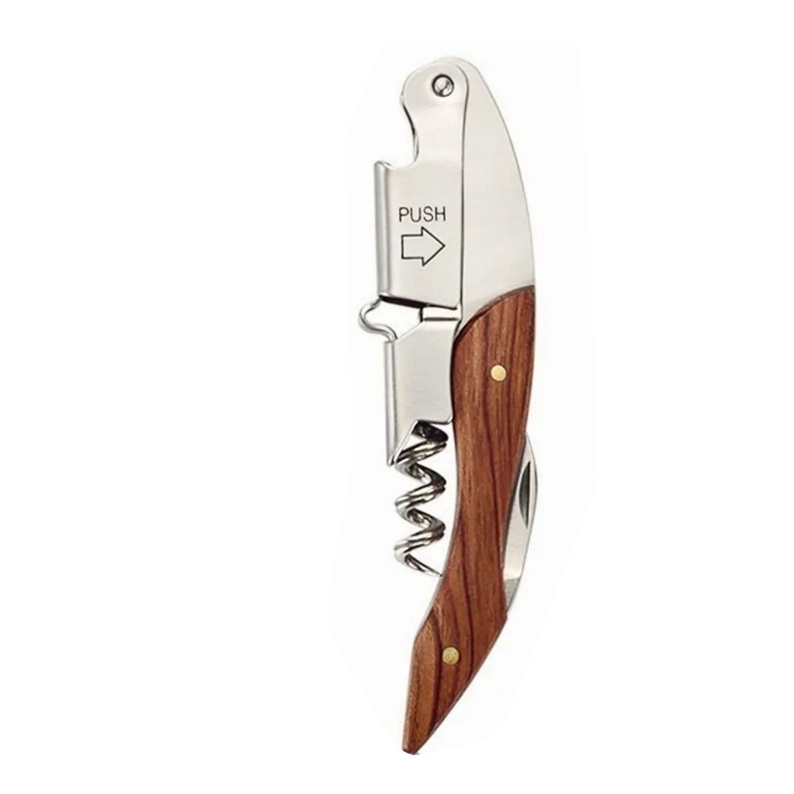 Wine Bottle Opener Corkscrew Stainless Steel Wood Easy Grip Portable Tool for Home Wine Bottle Opener Corkscrew Stainless Steel Wood Easy Grip Portable Tool for Home