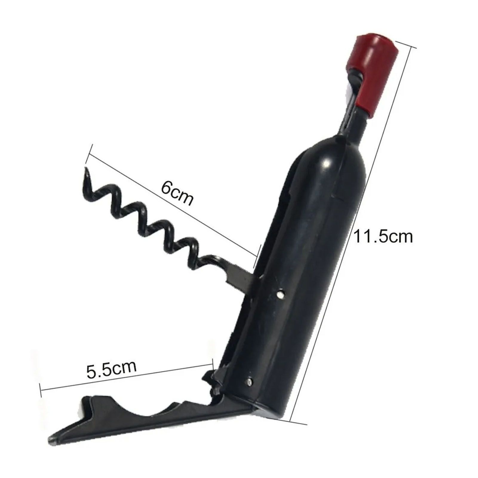 Wine Opener Black Multifunctional Magnet Design Portable Stainless Steel Wine Opener