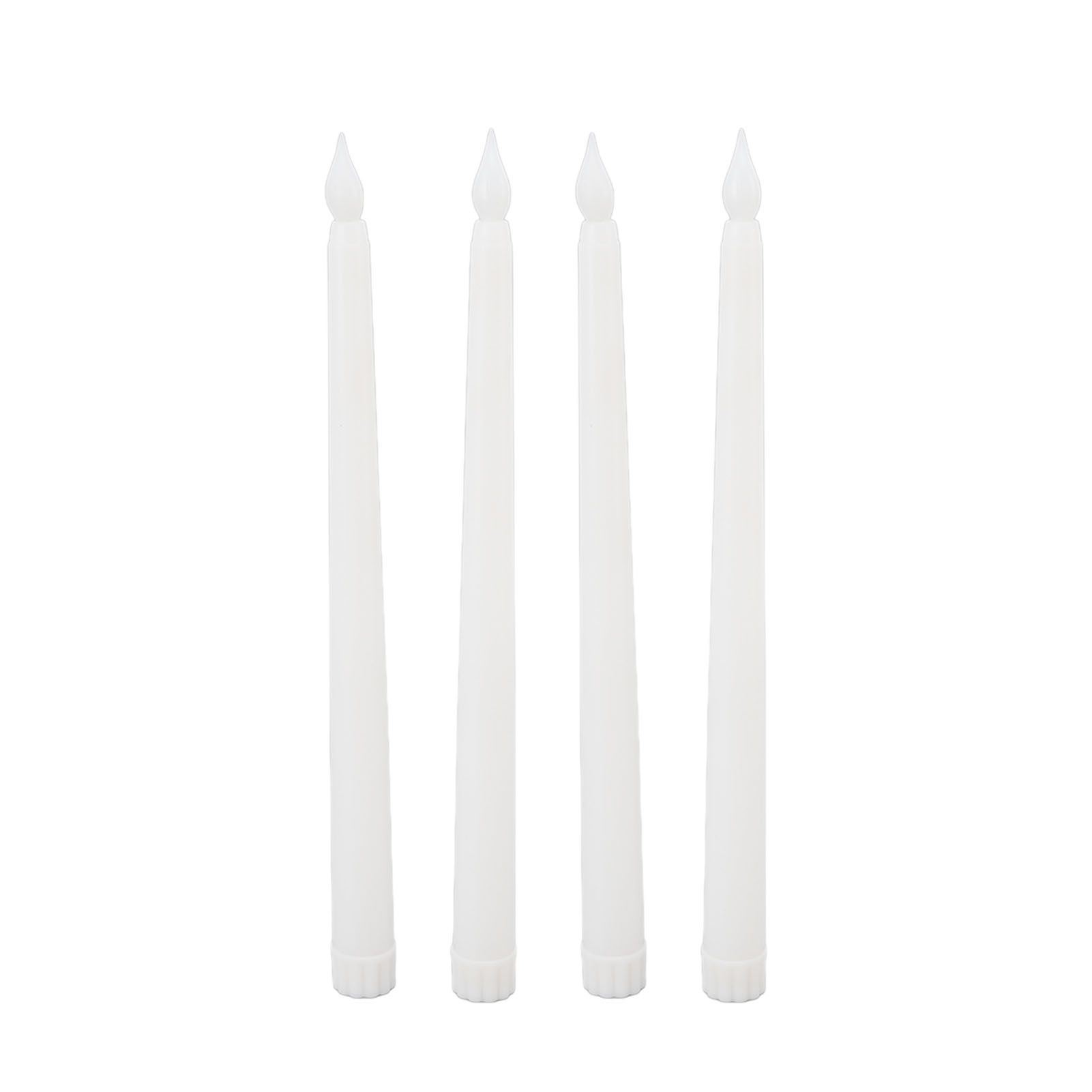 4 Pcs LED Candles Smoke Free Flameless Safe Environmentally Friendly Warm Light Electric LED Taper Candle White 4 Pcs LED Candles Smoke Free Flameless Safe Environmentally Friendly Warm Light Electric LED Taper Candle White