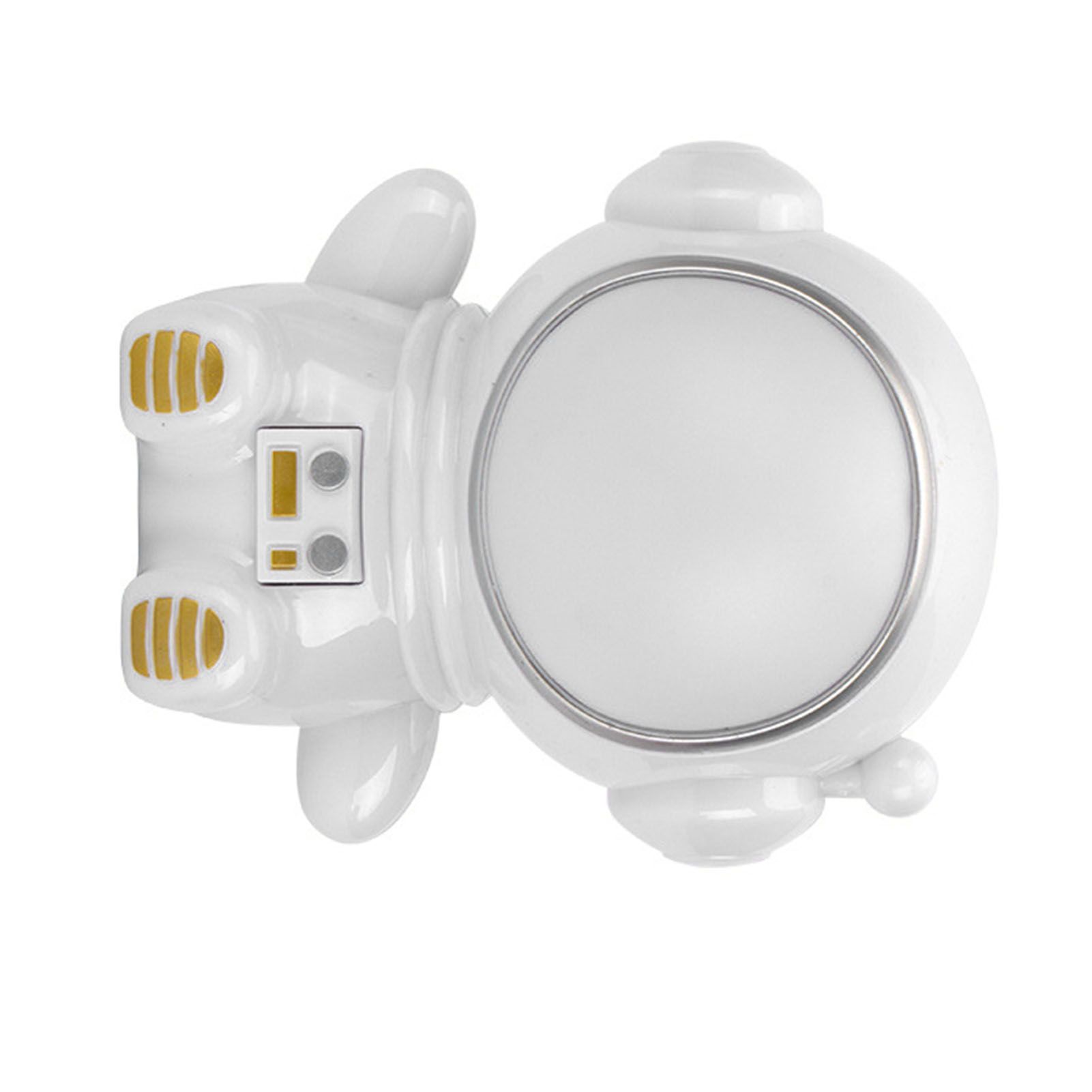 Night Light 3 Modes LED Colorful Cute Astronaut Appearance USB Port Bedside Night Lamp for Bedroom Dormitory White