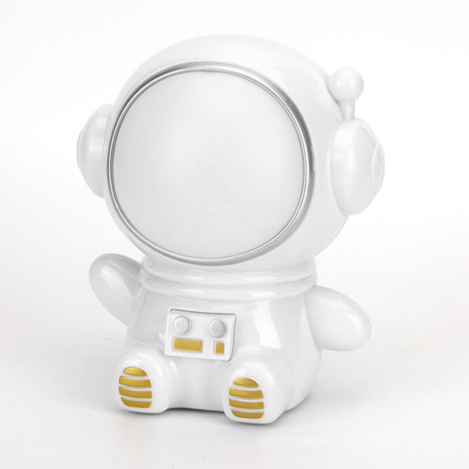 Night Light 3 Modes LED Colorful Cute Astronaut Appearance USB Port Bedside Night Lamp for Bedroom Dormitory White