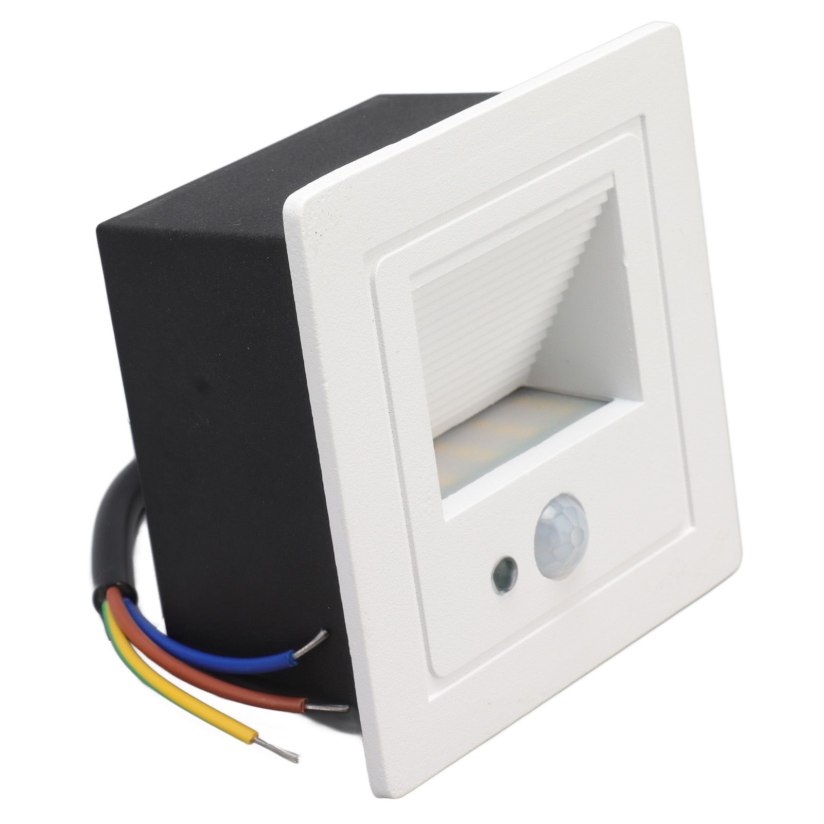 LED Corner Wall Lamp Recessed Warm White Iron Baking Varnish Body Induction Step Light for Stairway 85‑260V