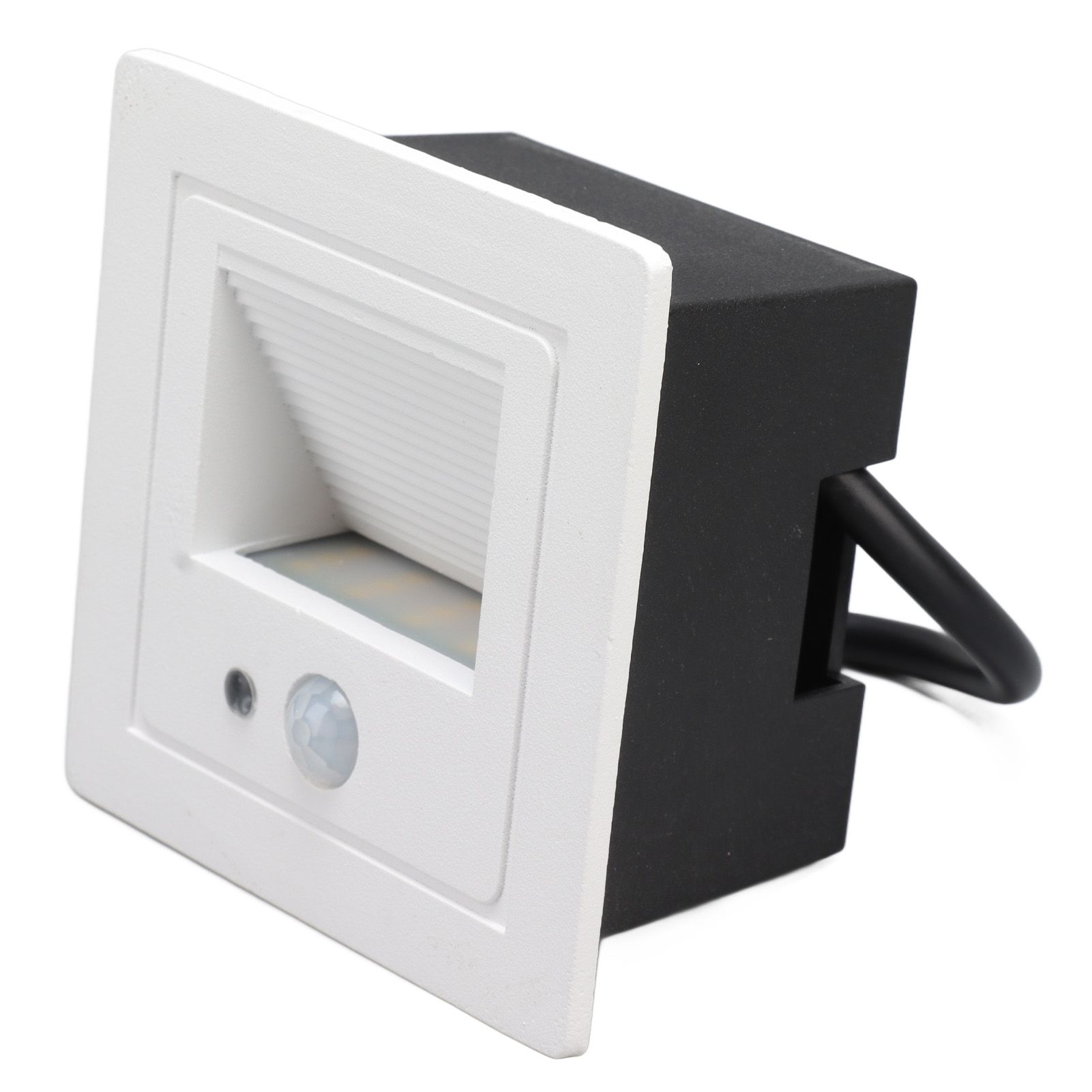 LED Corner Wall Lamp Recessed Warm White Iron Baking Varnish Body Induction Step Light for Stairway 85‑260V