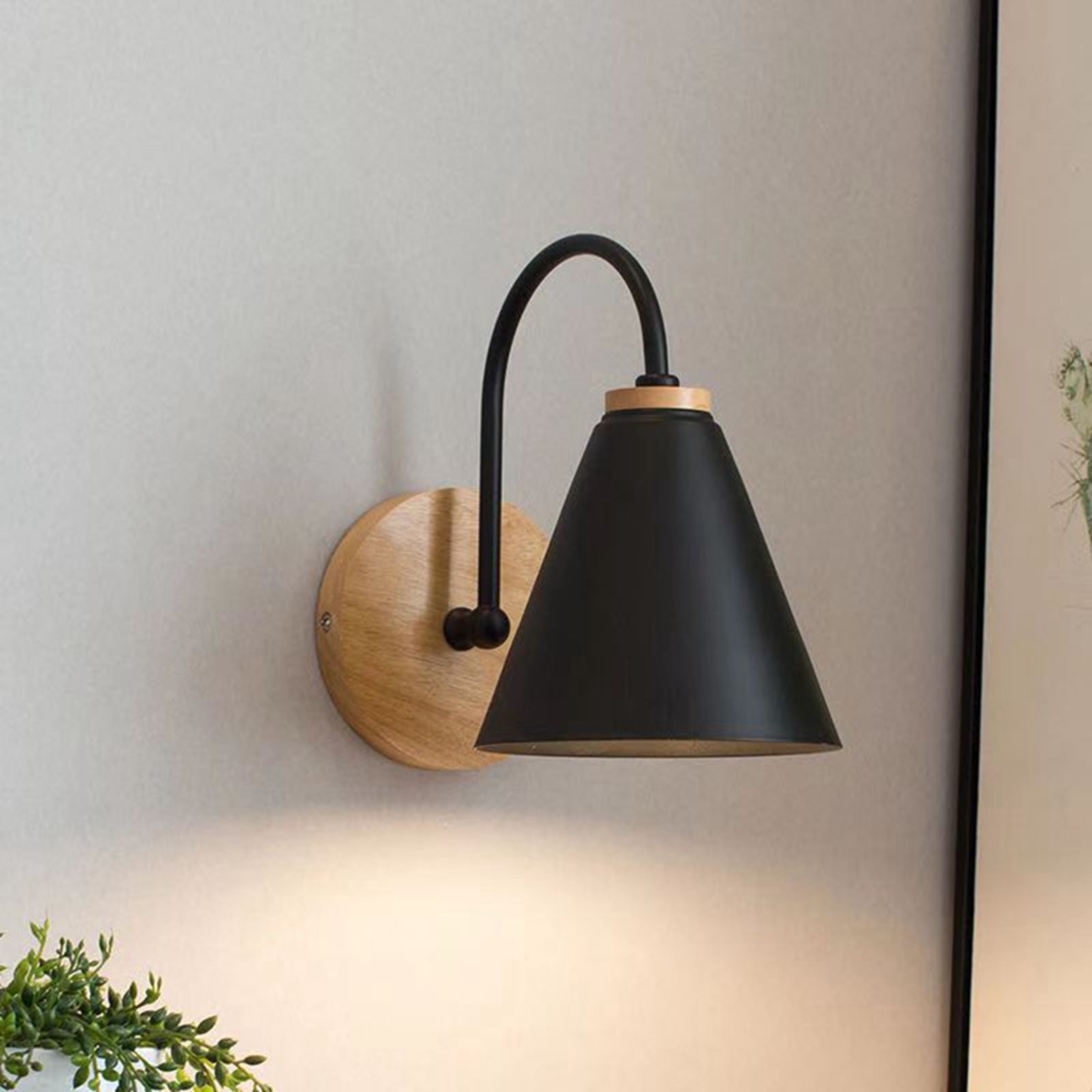 Corridor Wall Lamp Iron Lampshade Wall Mounted Curved Light for Bedroom Living Room Study Without Lamp Bulb Black Corridor Wall Lamp Iron Lampshade Wall Mounted Curved Light for Bedroom Living Room Study Without Lamp Bulb Black