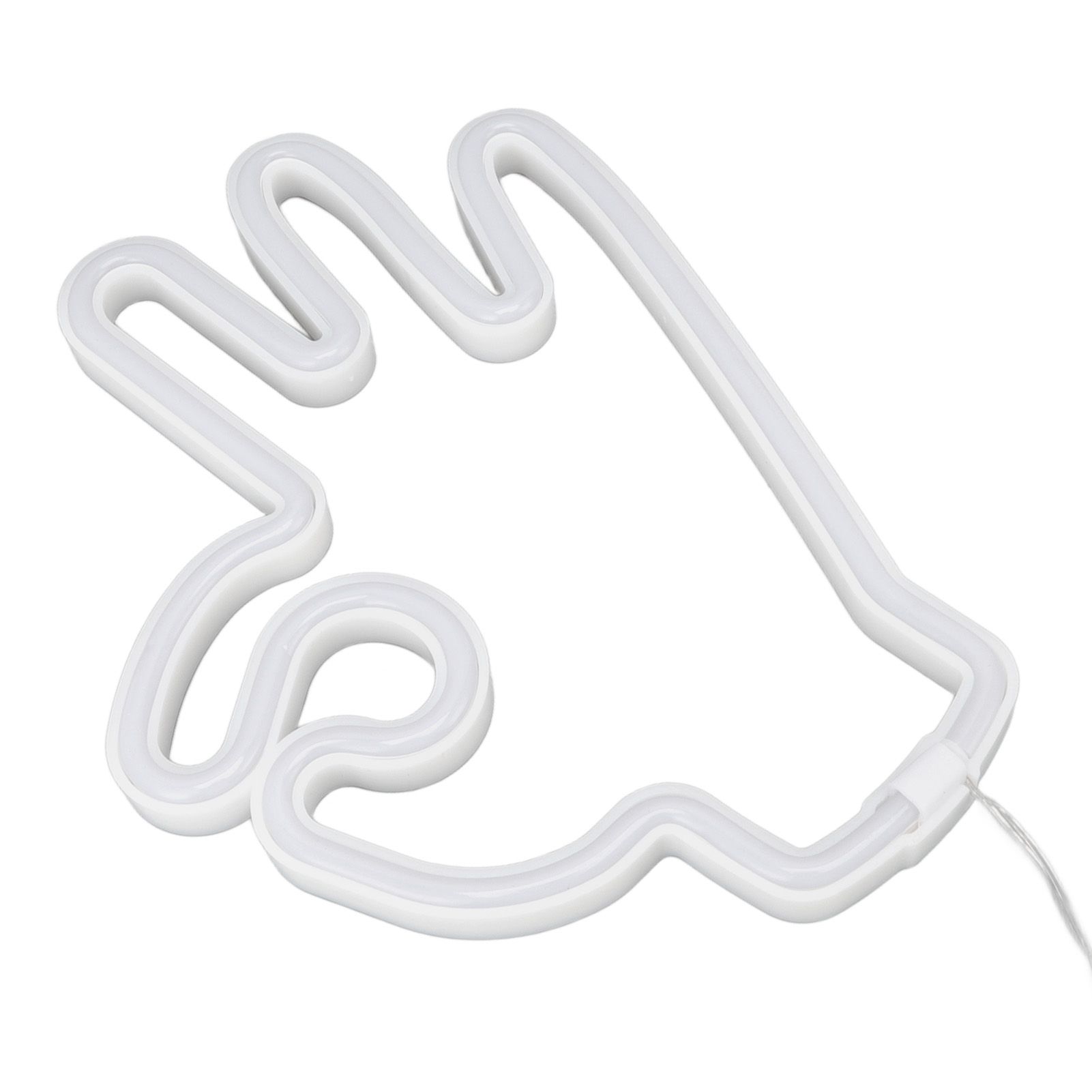 Hand Finger Neon Light OK Shaped LED Neon Sign Battery USB and Battery Powered Wall Decor Light for Home Bedroom