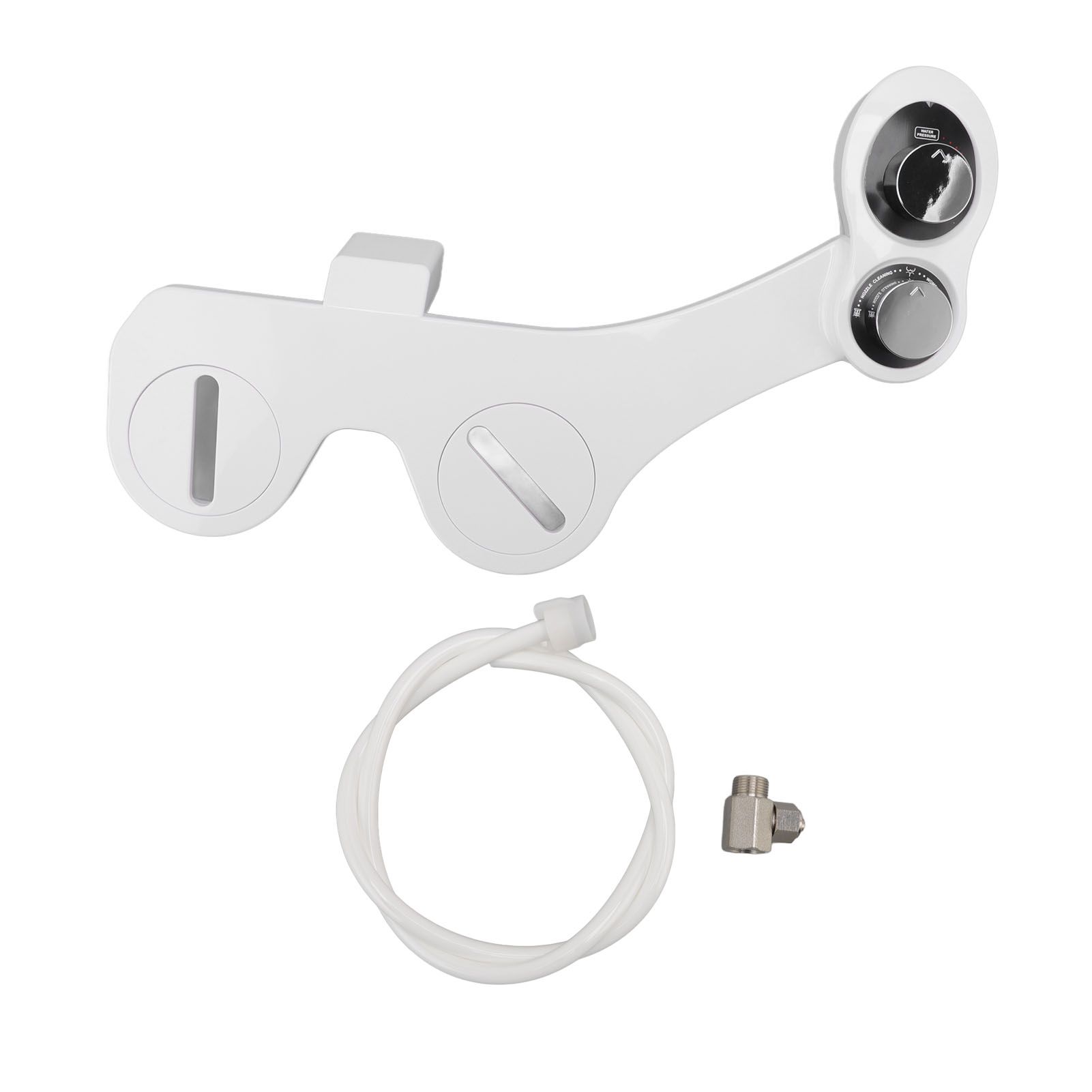 Toilet Bidet Attachment Sprayer Front Back Cleansing Cold Water with 2 Retractable Nozzles