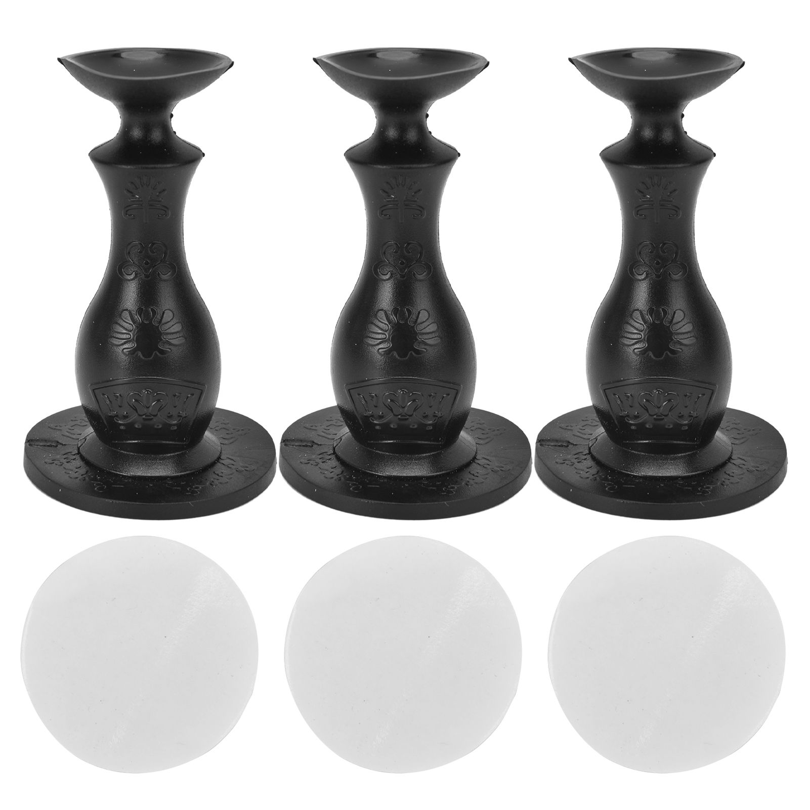 3Pcs Washer Door Stopper Front Load Washing Machine Door Holder Prop Rubber for Family UseBlack