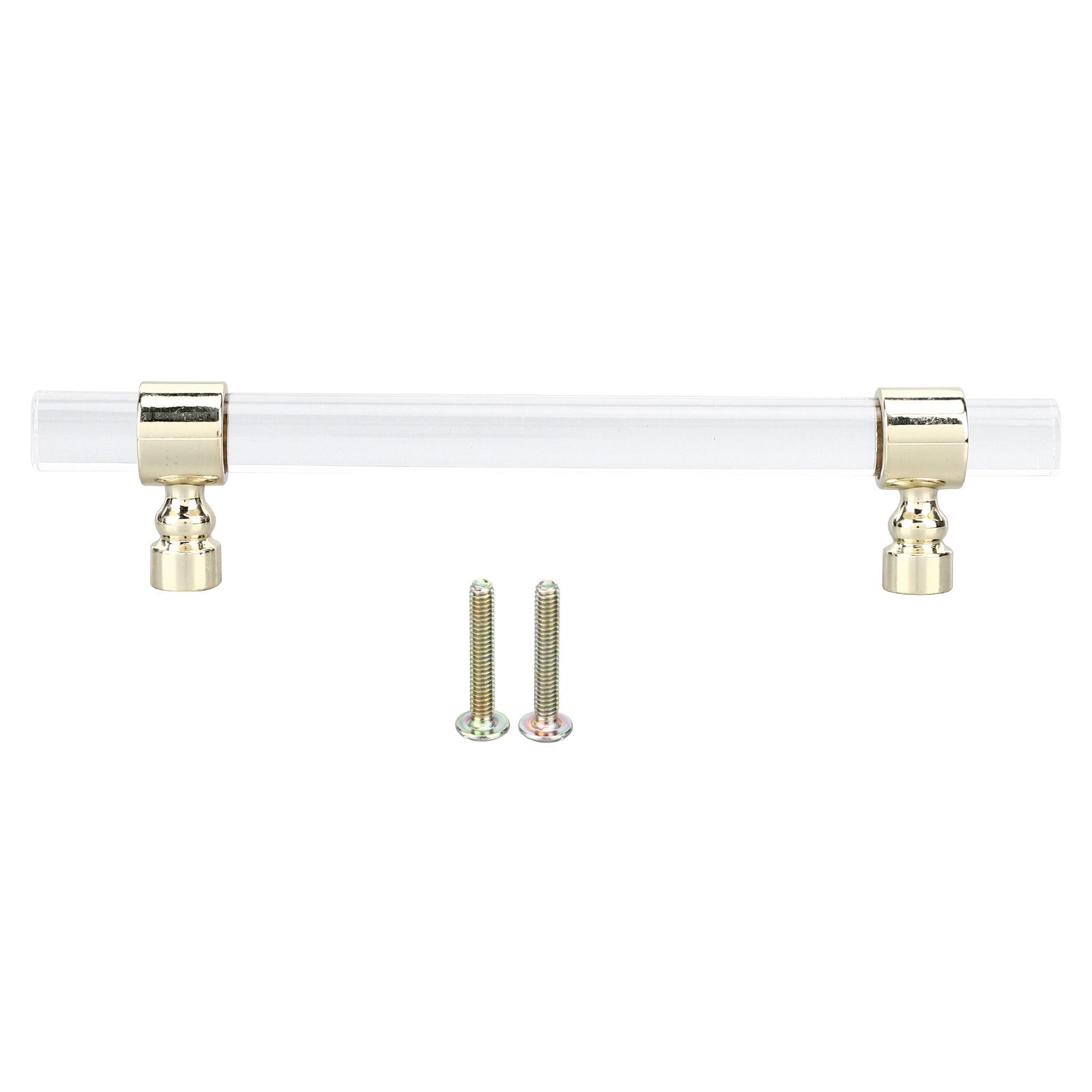 Crystal Acrylic Handle Transparent Easy to Install Drawer Pull Handle for Cabinets Drawers Dressers B01277S Hole Spacing 96 Gold