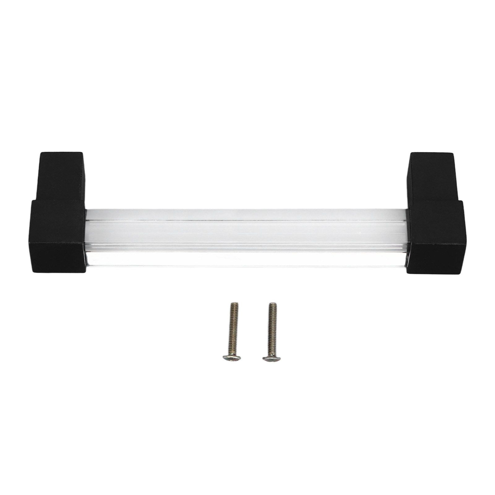Acrylic Drawer Pulls Single Hole Crystal Cabinet Drawer Pulls for Kitchen Cabinets Dresser Cupboard Hole Spacing 128 Black