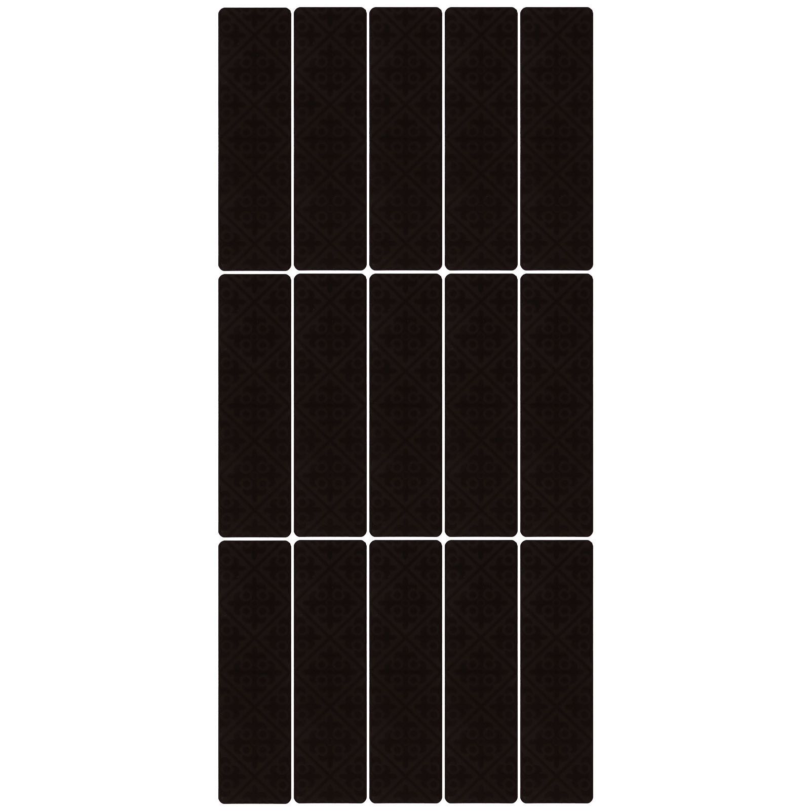 15 Pcs Stair Treads Non Slip Soft Dirt Resistant European Style Pattern Stair Tread Mat CarpetBrown European Embossing