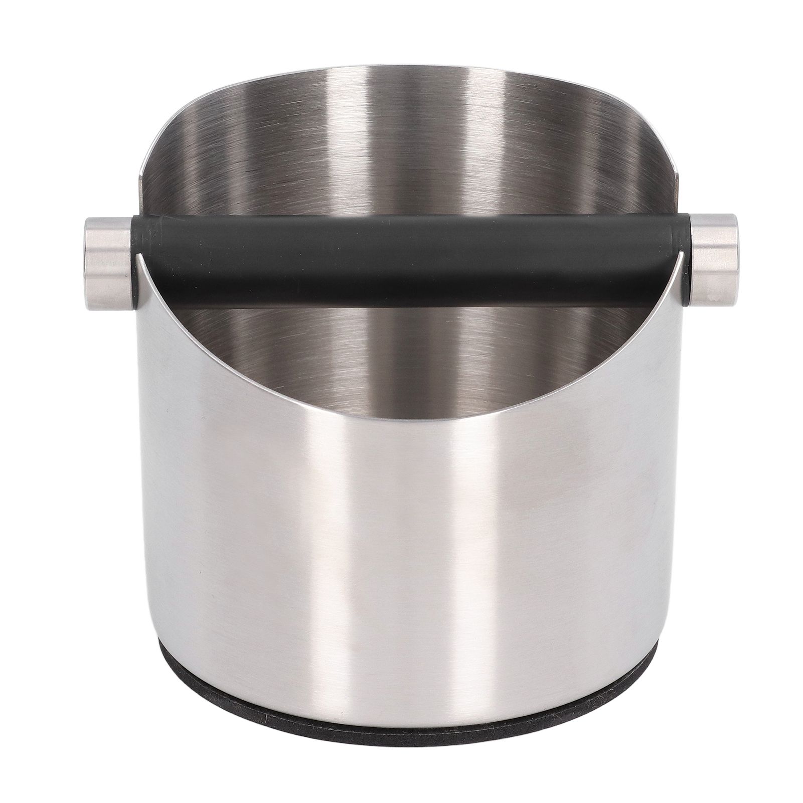 Coffee Grounds Bucket Stainless Steel Rubber Coffee Dump Bin for Home Restaurants BarsStainless Steel Small (FC‑04‑1)
