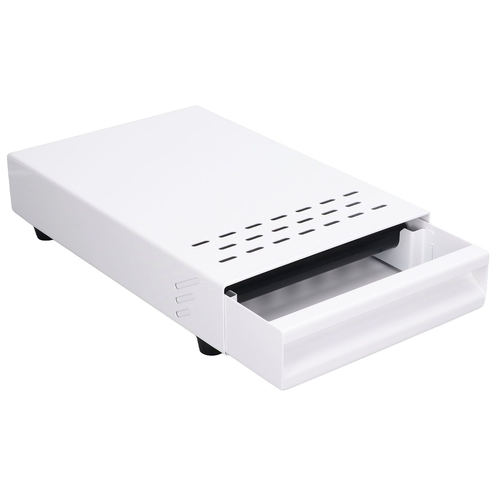 Coffee Knock Box Drawer Stainless Steel Thickened Coffee Residue Powder Box for Household ShopWhite