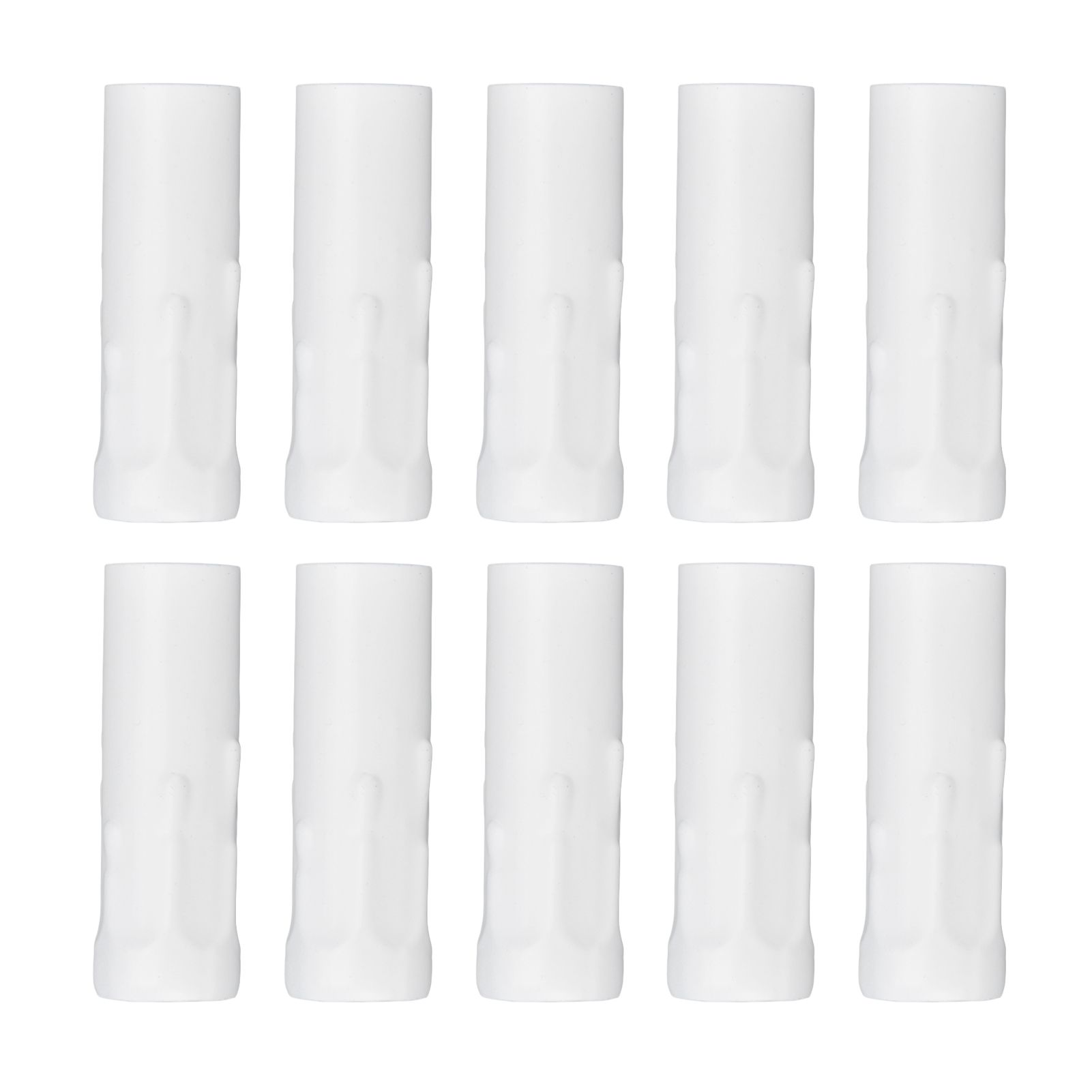 10Pcs E14 Metal Tube for Candle Lamp Holder Lamp Base Lighting Accessories 25x80mm White
