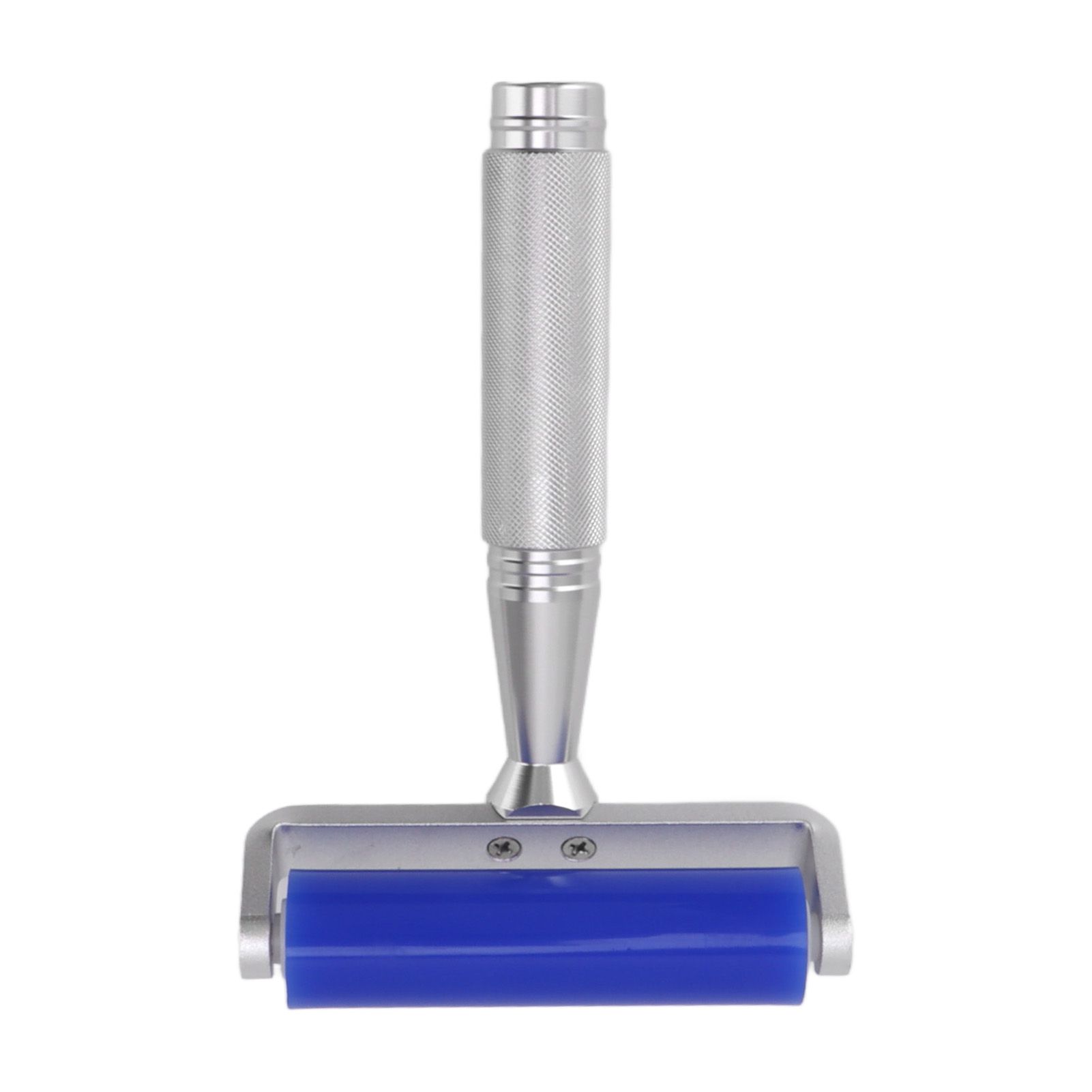 Silicone Screen Film Roller Blue Iron Bearing Anti Static High Resilience Silicone Manual Roller for Screen 6in