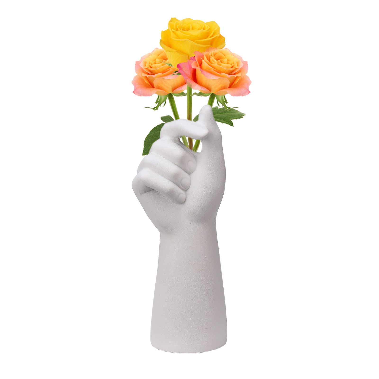 Table Vase White Color 10cm Long Ceramic Vases Decorative