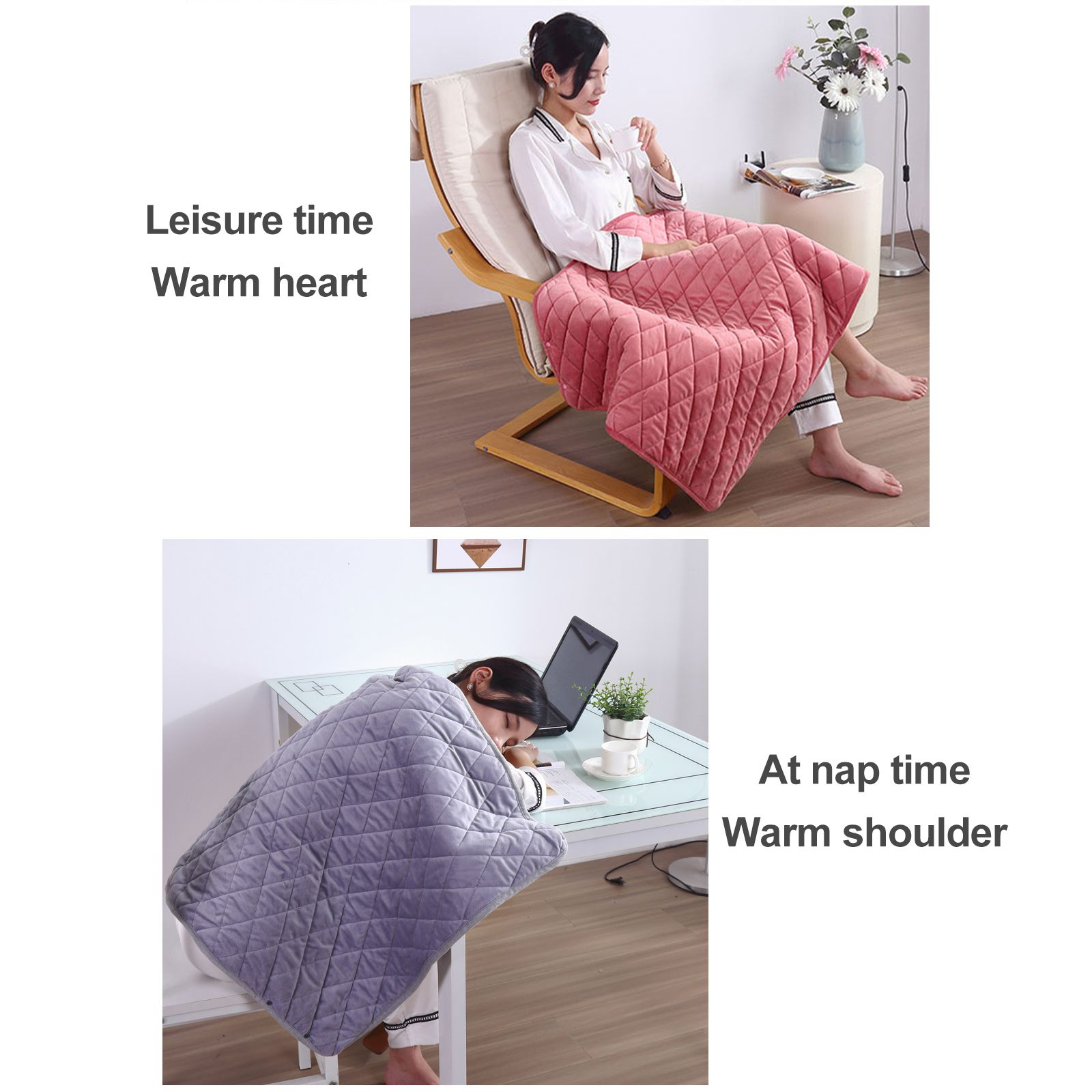 Wearable USB Electric Blanket Heating Blanket with Timing Function 3 Gear Adjustment
