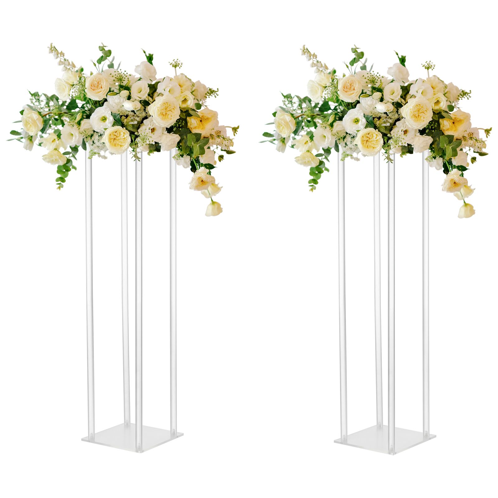 Wedding Acrylic Road Lead Flower Stand Cylinder Vase Flower Arrangement Wedding Decoration