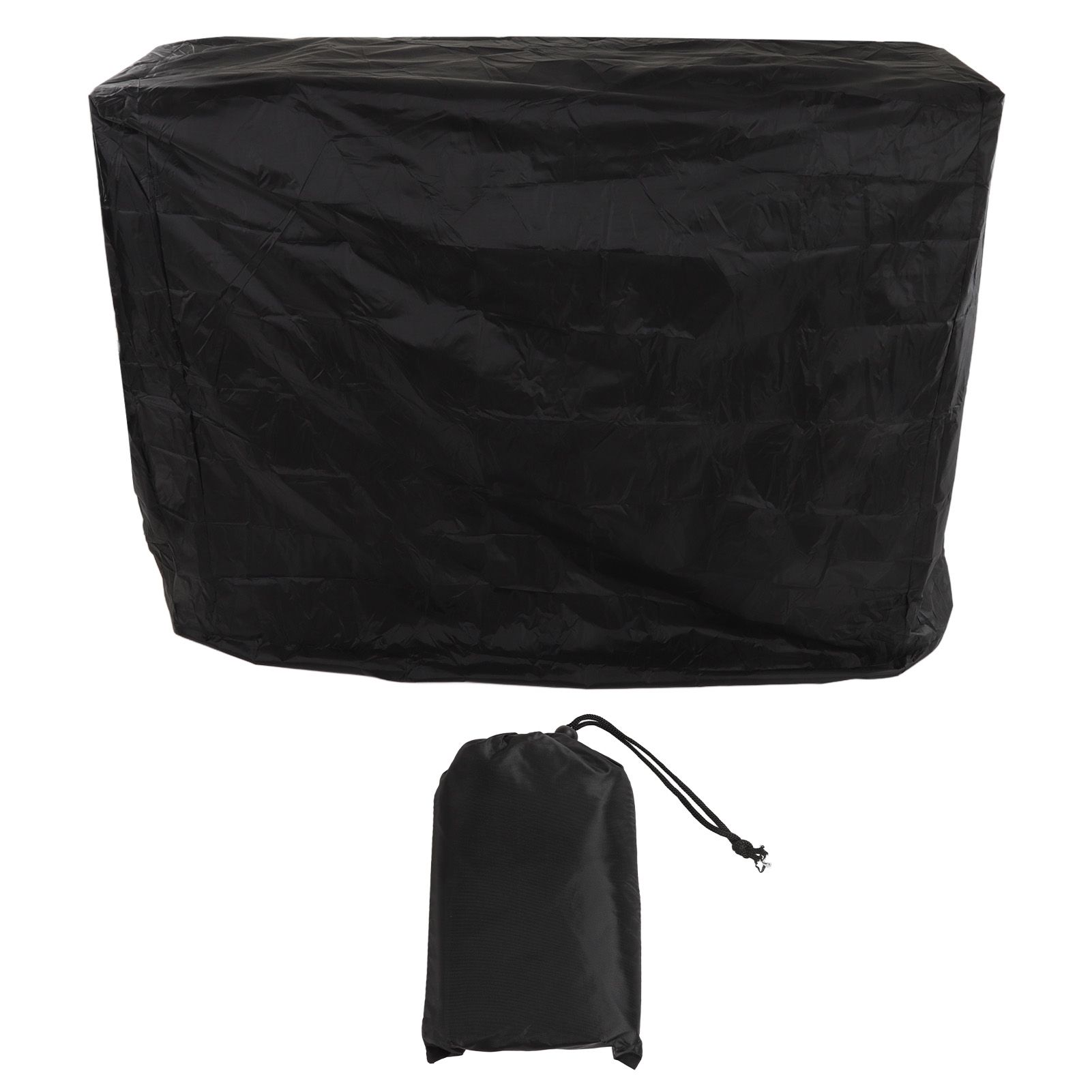 Ping Pong Table Dust Cover 190 Silver Coating Waterproof Table Tennis Cover for Outdoor Courtyard Drawstring Style 155x75x150cm / 61.0x29.5x59.1in Black