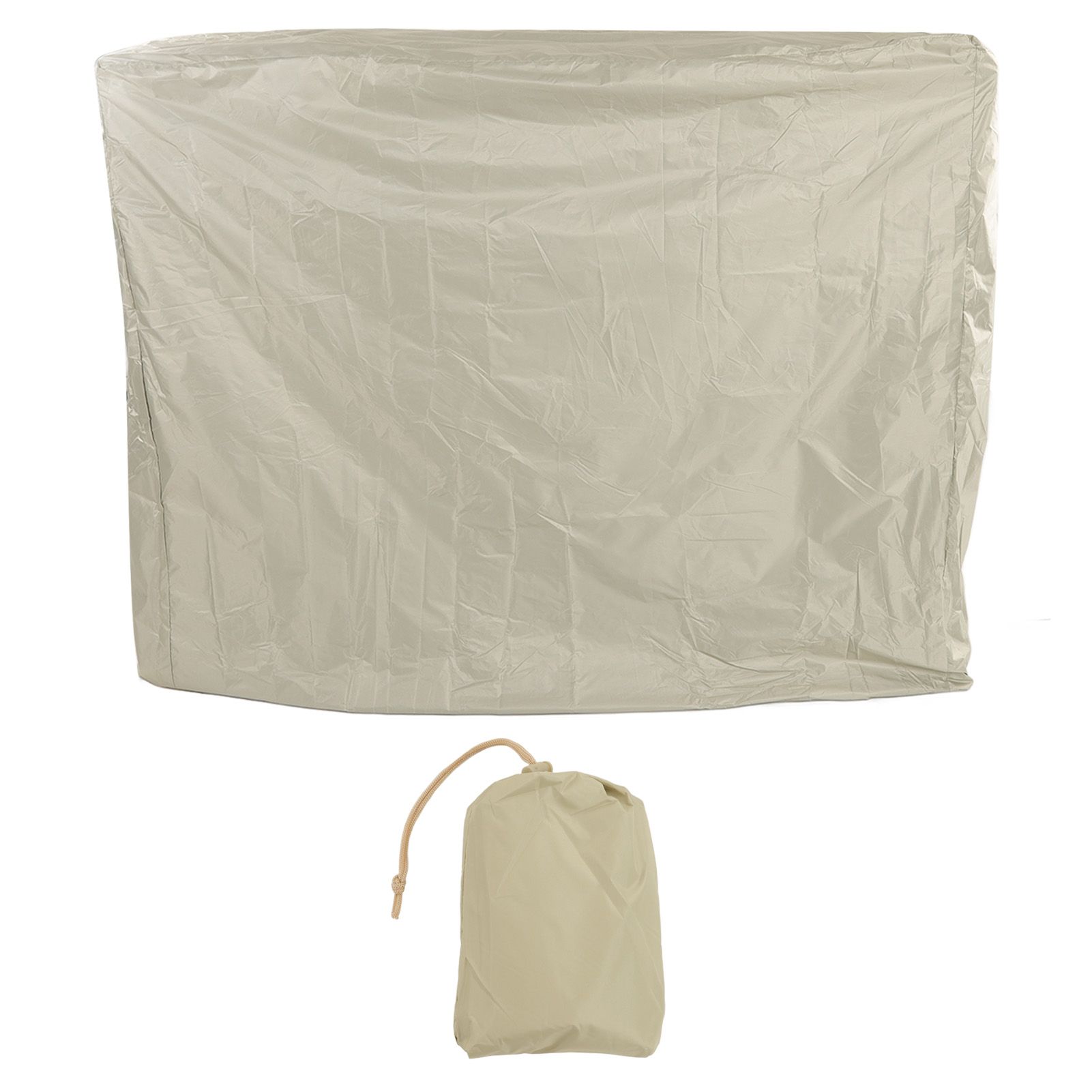Ping Pong Table Dust Cover 190 Silver Coating Waterproof Table Tennis Cover for Outdoor Courtyard Drawstring Style 155x75x150cm / 61.0x29.5x59.1in Beige