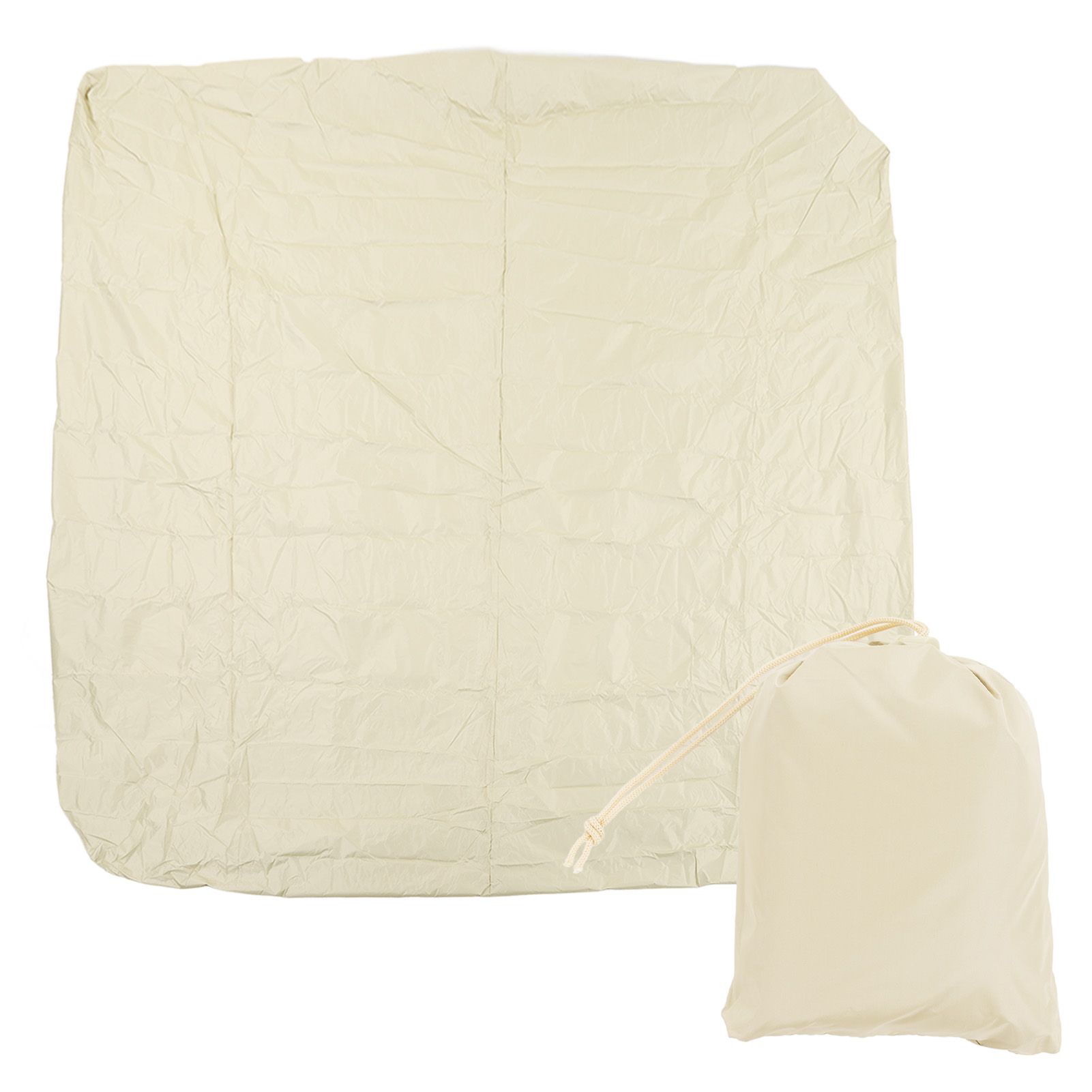 SPA Cover Square Waterproof 190 Silver Coated Polyester Taff Weather Resistant Hot Tub Cover Protector for Bathtub 231x231x30cm/90.9x90.9x11.8in Beige