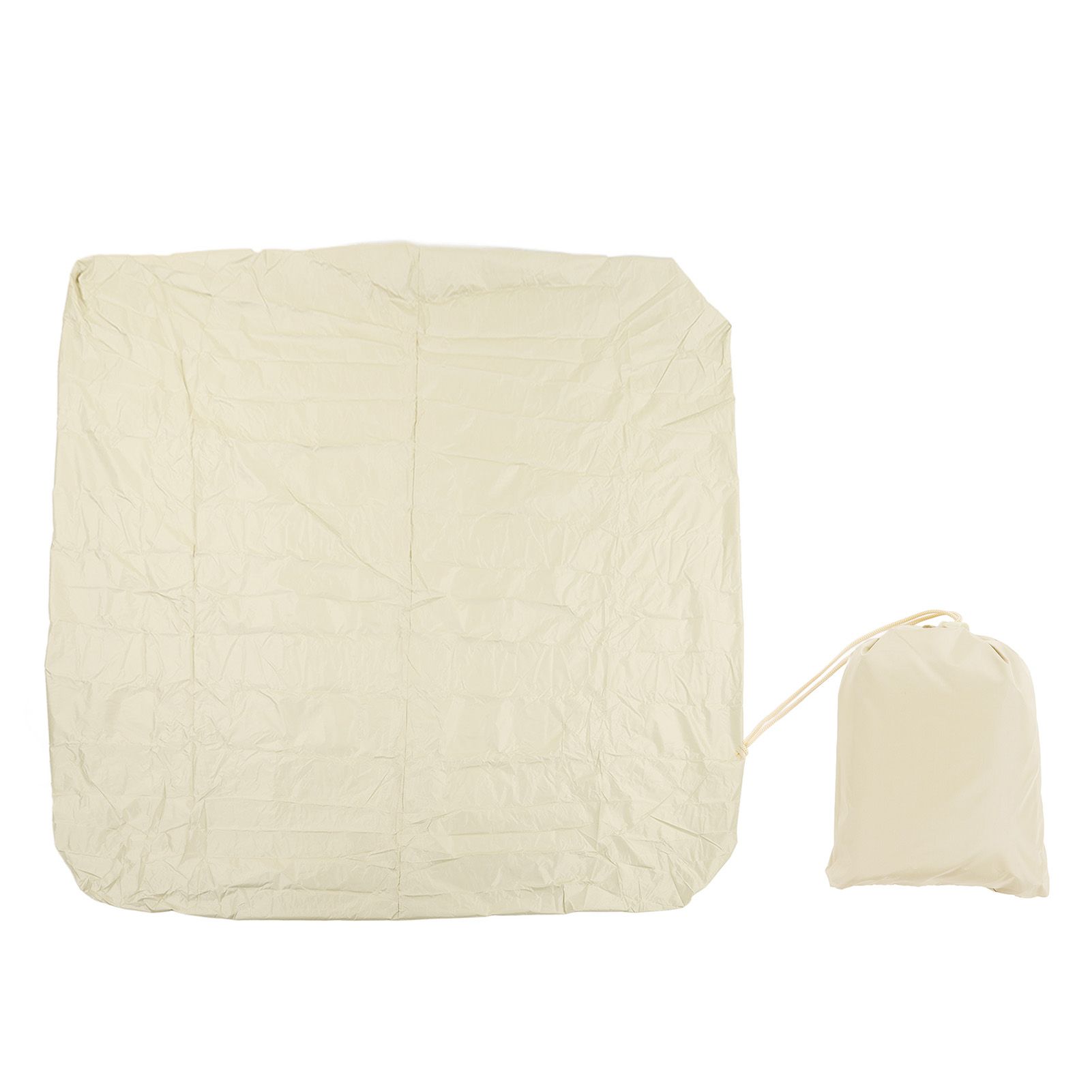 Outdoor Bathtub Dust Cover 190 Silver Coated Polyester Taffeta Waterproof Hot Spring Cover Quadrate Spa Bath Rainproof Cover 210x210x30cm Beige