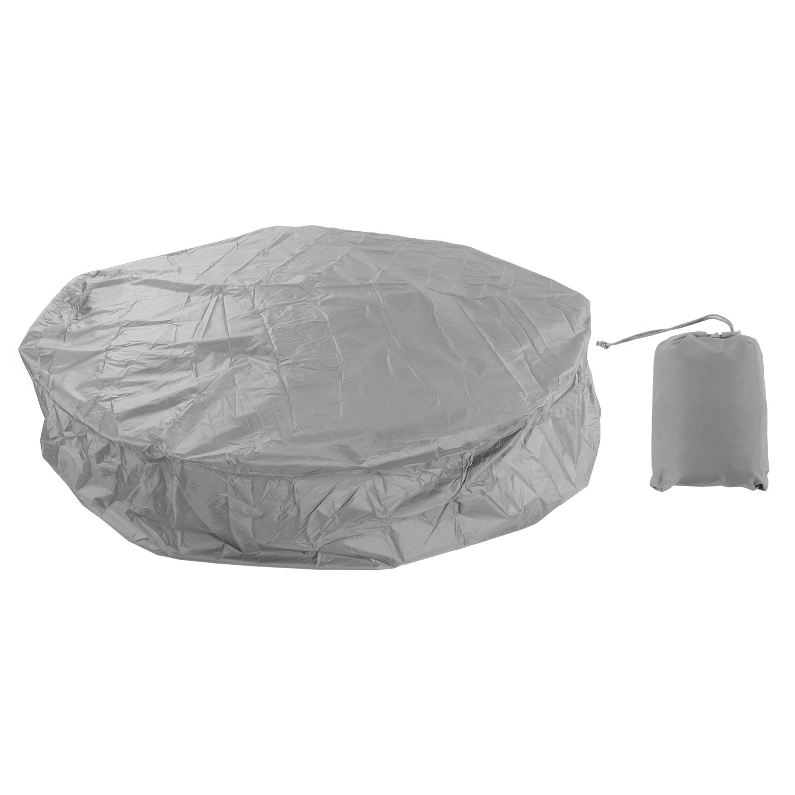 Outdoor Furniture Dust Covers Round Bathtub Cover 190 Silver Polyester Taffeta Hot Tub Waterproof Cover 190x30cm Grey