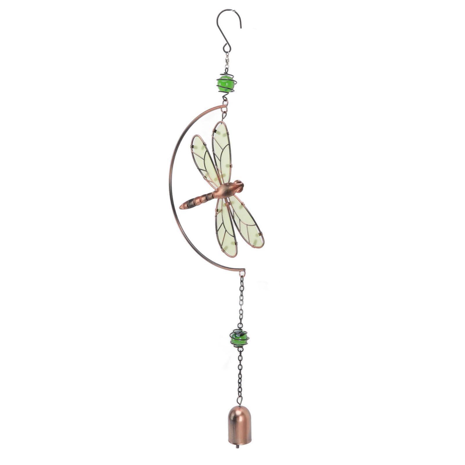 Dragonfly Wind Chimes Waterproof Beautiful Melody Iron Hanging Ornaments for Home Decoration