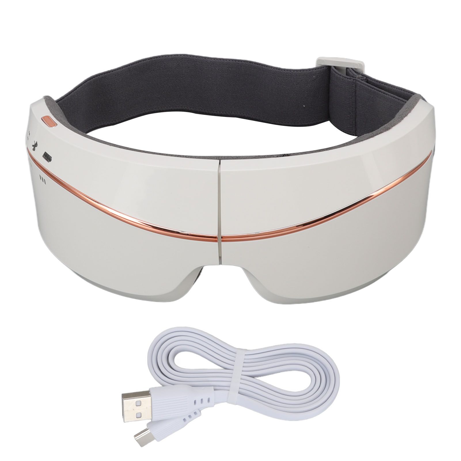 Eye Massager Smart Bluetooth Heating Vibration USB Charging Eye Massage Machine for Home Dorm White Eye Massager Smart Bluetooth Heating Vibration USB Charging Eye Massage Machine for Home Dorm White