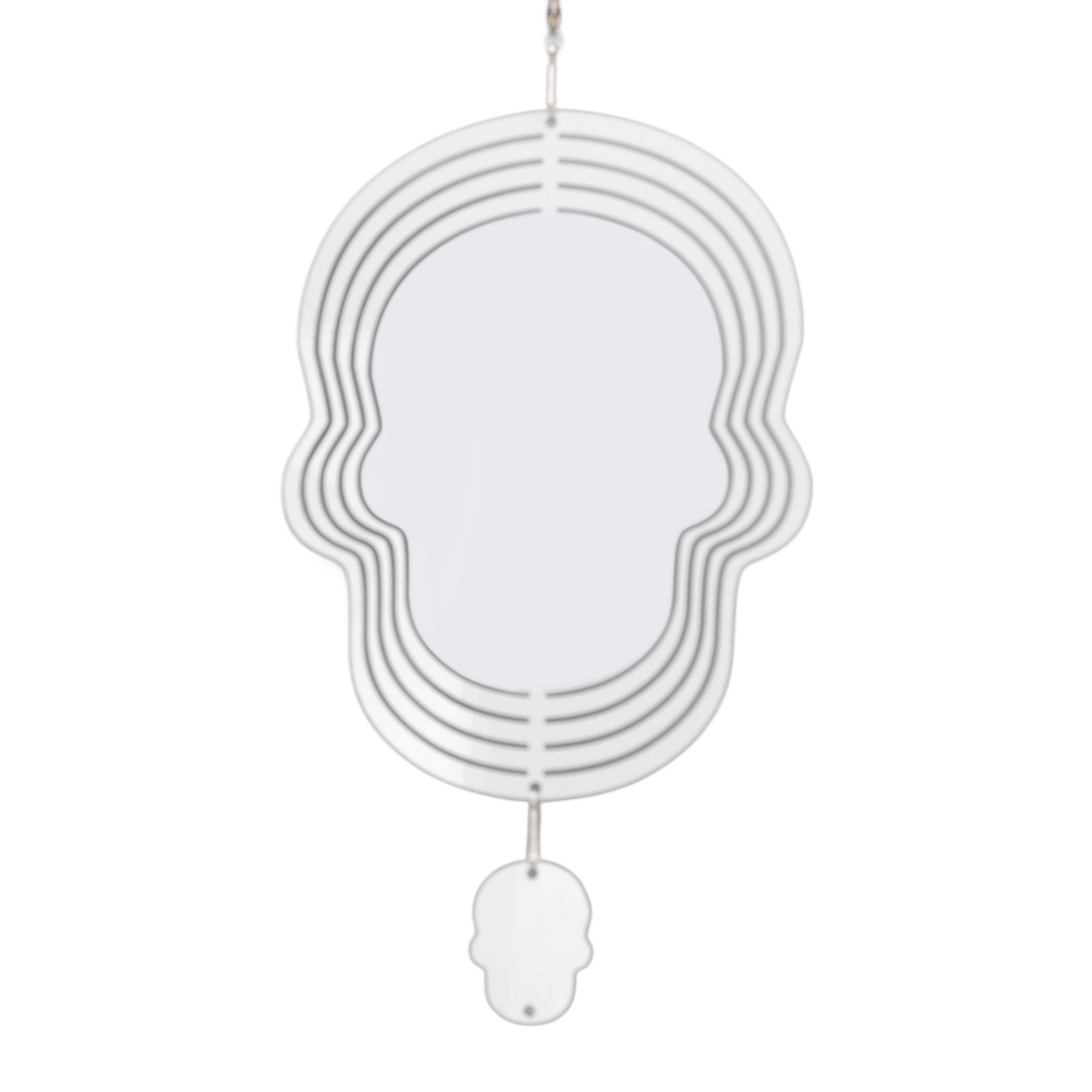 Wind Chime White Simple Delicate Decorative Weather Resistance Ornament for Lamp Tree Wall Skull Pattern