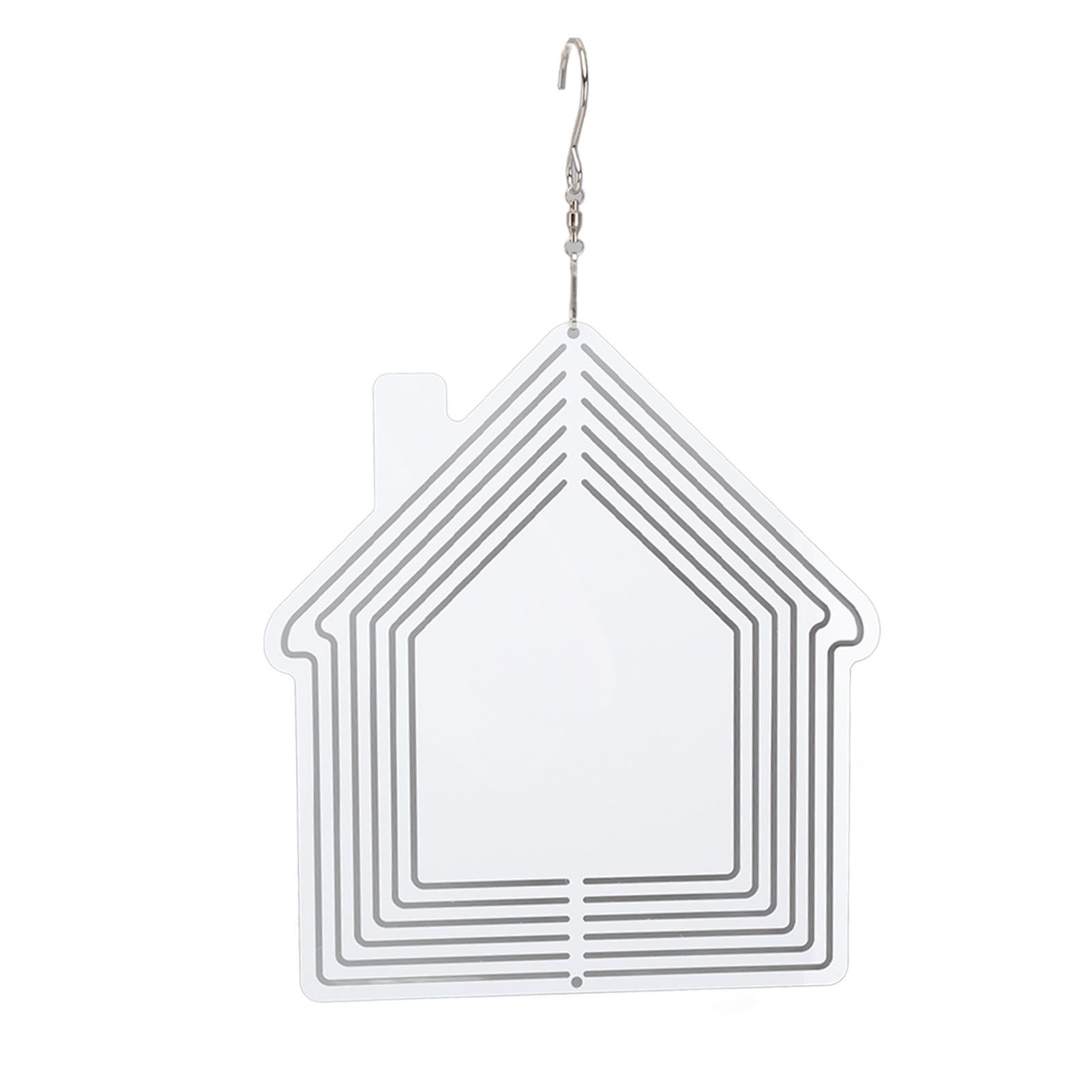 DIY Sublimation Metal Wind Spinner Hanging Blank Wind Chimes Garden Decorative Ornaments House 200x182x1mm