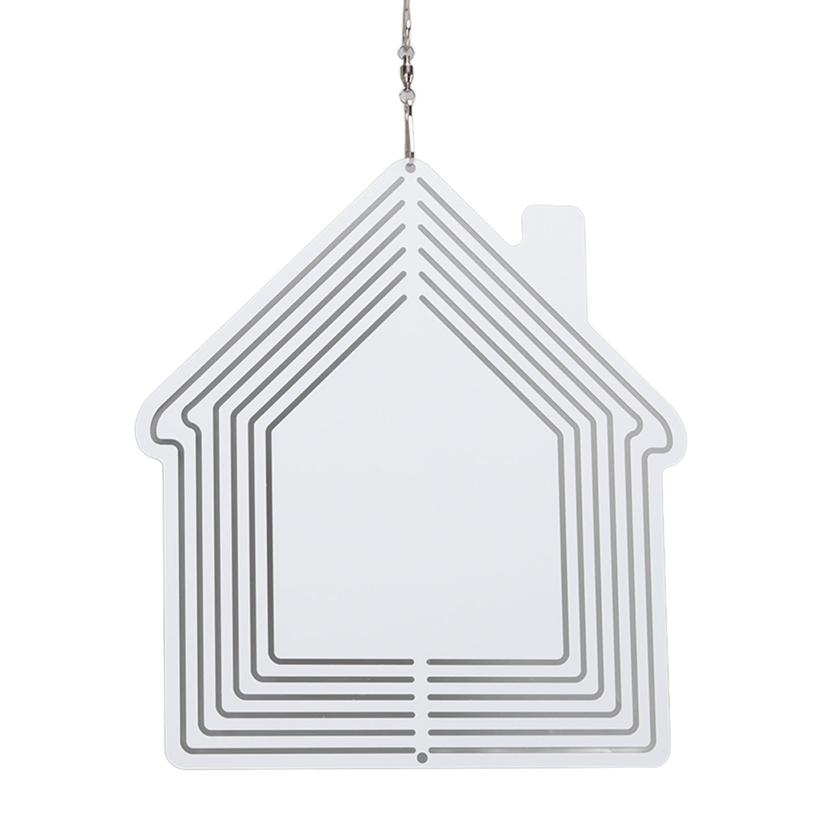 DIY Sublimation Metal Wind Spinner Hanging Blank Wind Chimes Garden Decorative Ornaments House 200x182x1mm