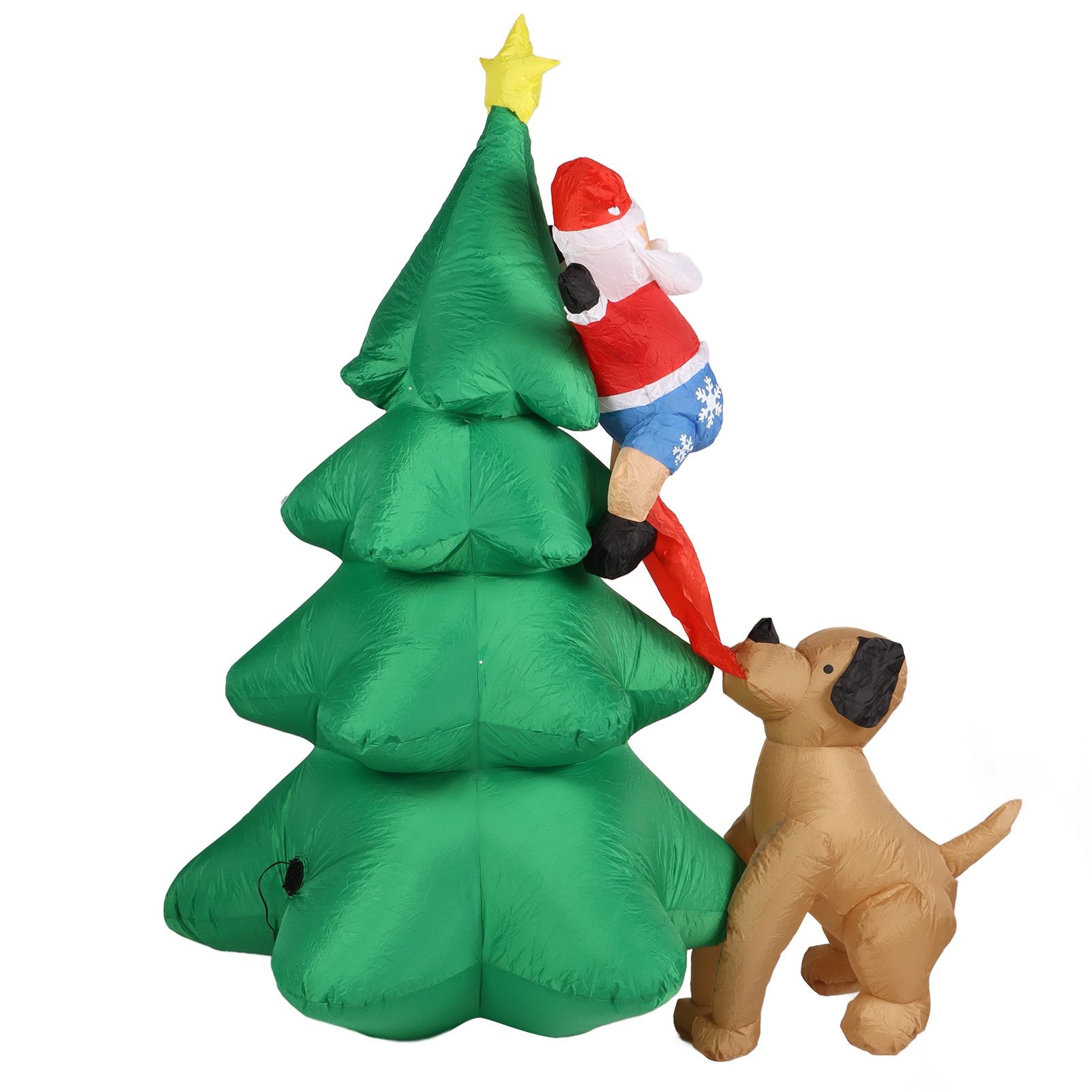Dog Bite Old Man%27s Christmas Tree LED Growing Inflatable Christmas Tree for Outdoor Grden Yard AU 100‑240V