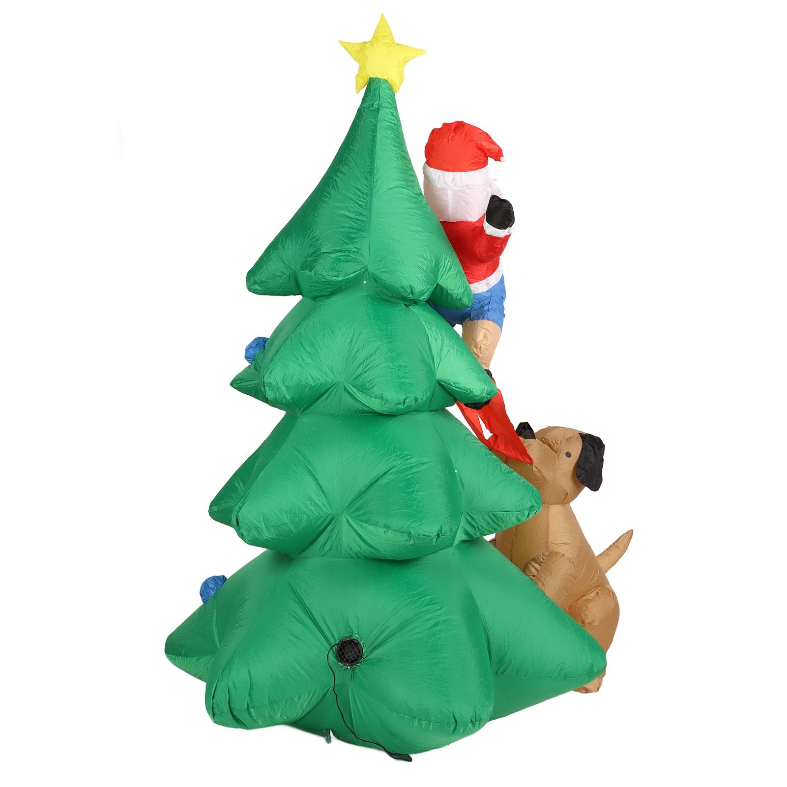 Dog Bite Old Man%27s Christmas Tree LED Growing Inflatable Christmas Tree for Outdoor Grden Yard AU 100‑240V