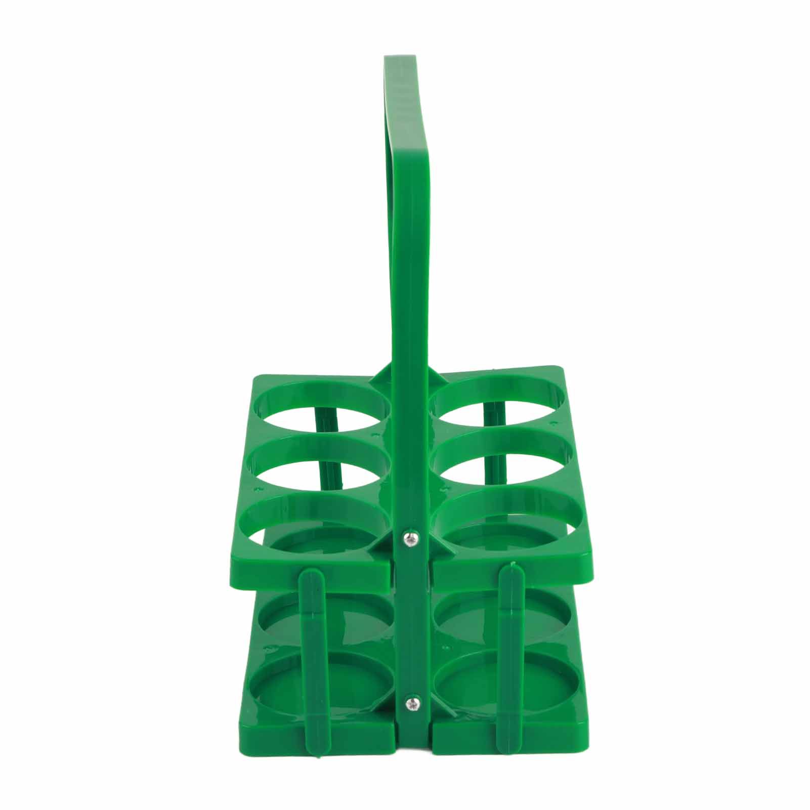 Portable Beer Bottle Rack Pure Color Foldable Beverage Storage Rack Picnic Beer Handle Basket Green
