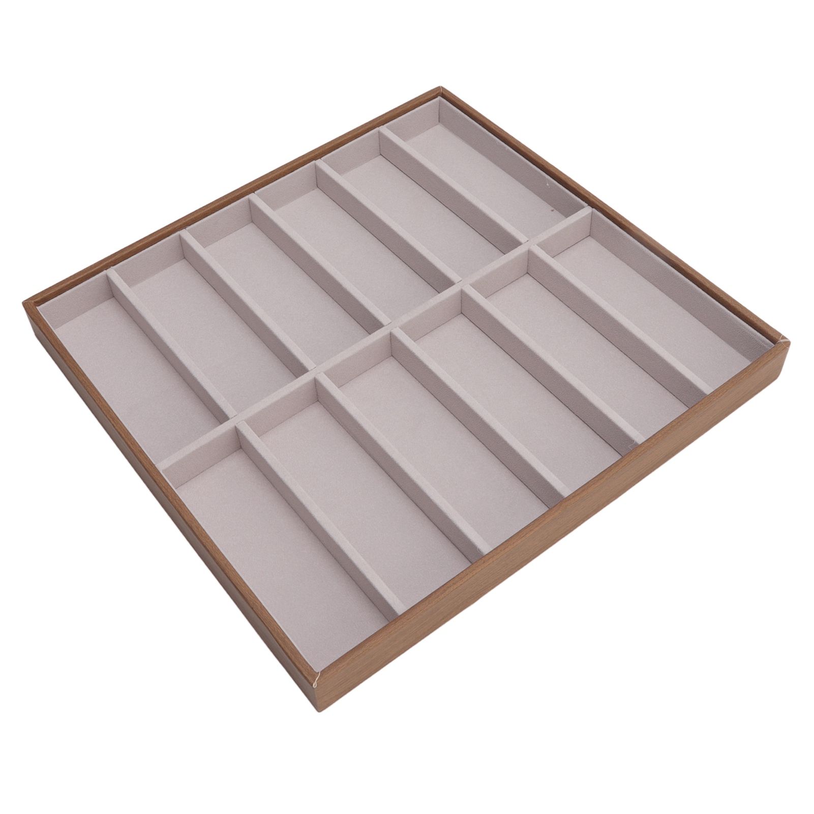 Sunglasses Display Tray PU Wood Grain Sunglasses Storage Case for Home Glasses Store 12 Grids