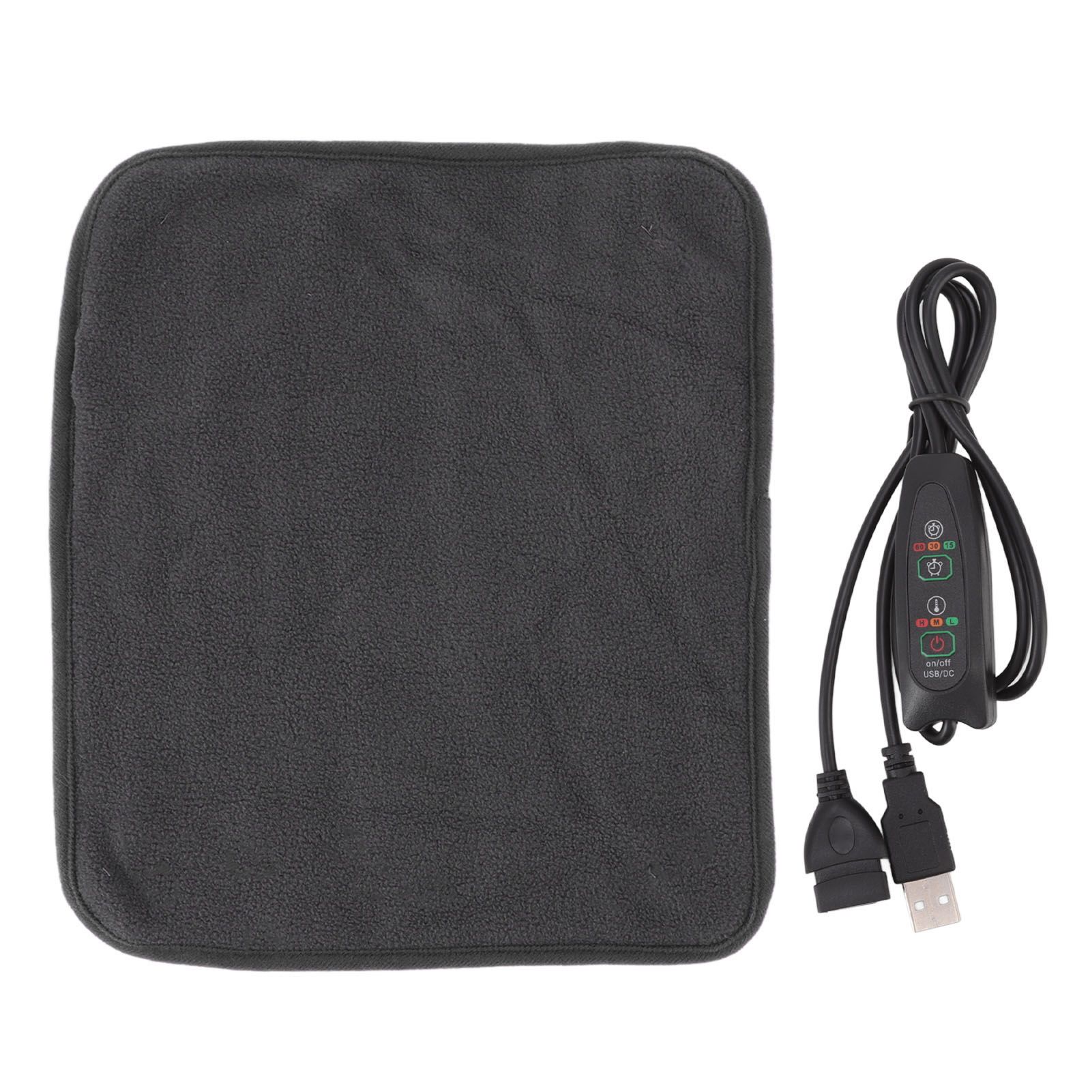 Portable USB Heating Pad Shoulder Neck Leg Waist Heating Pads with Multi Level Temperature Adjustment Timing Dark Gray