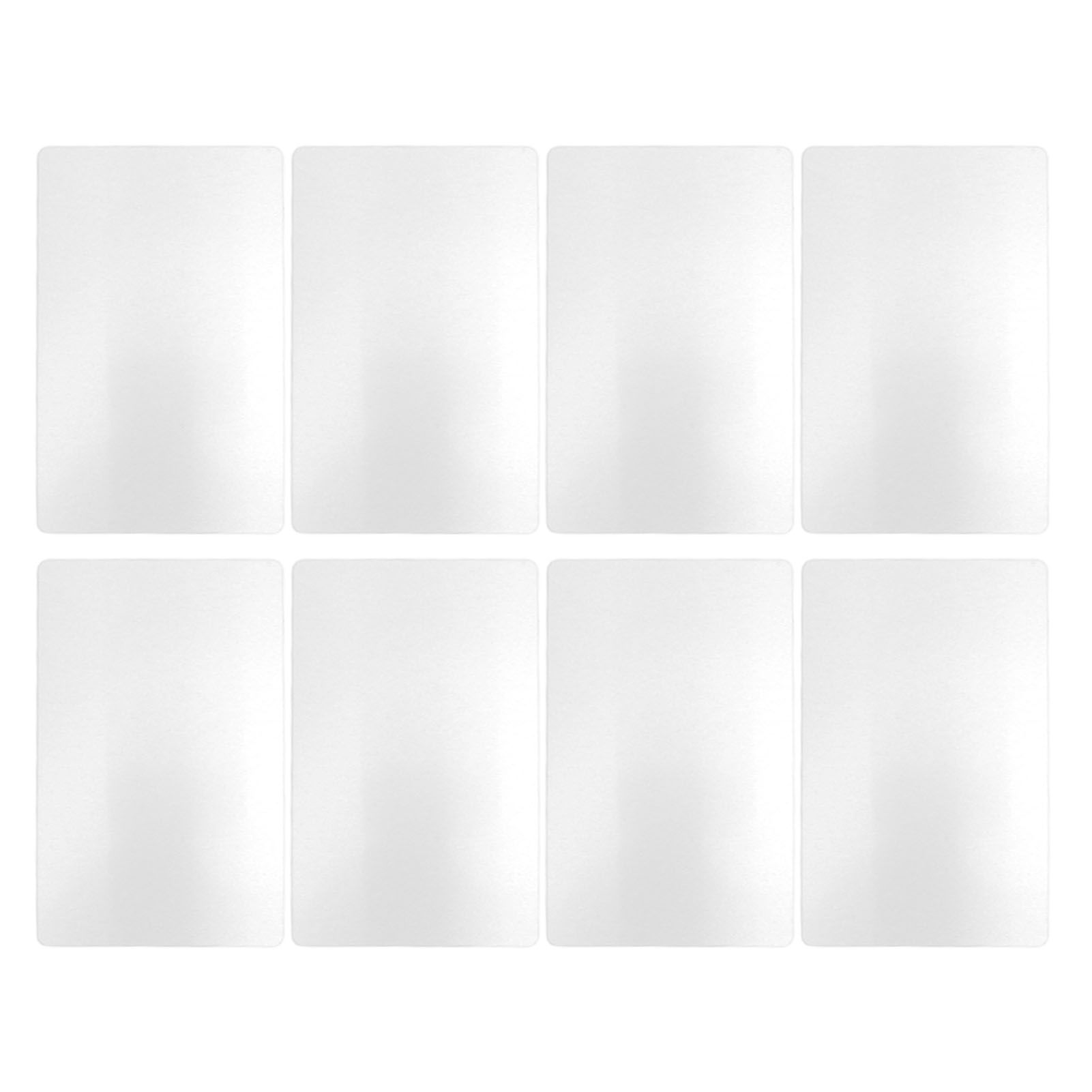50 Sheets Metal Business Card Heat Transfer Aluminum Business Cards Blanks DIY Craft Supplies Pearl White