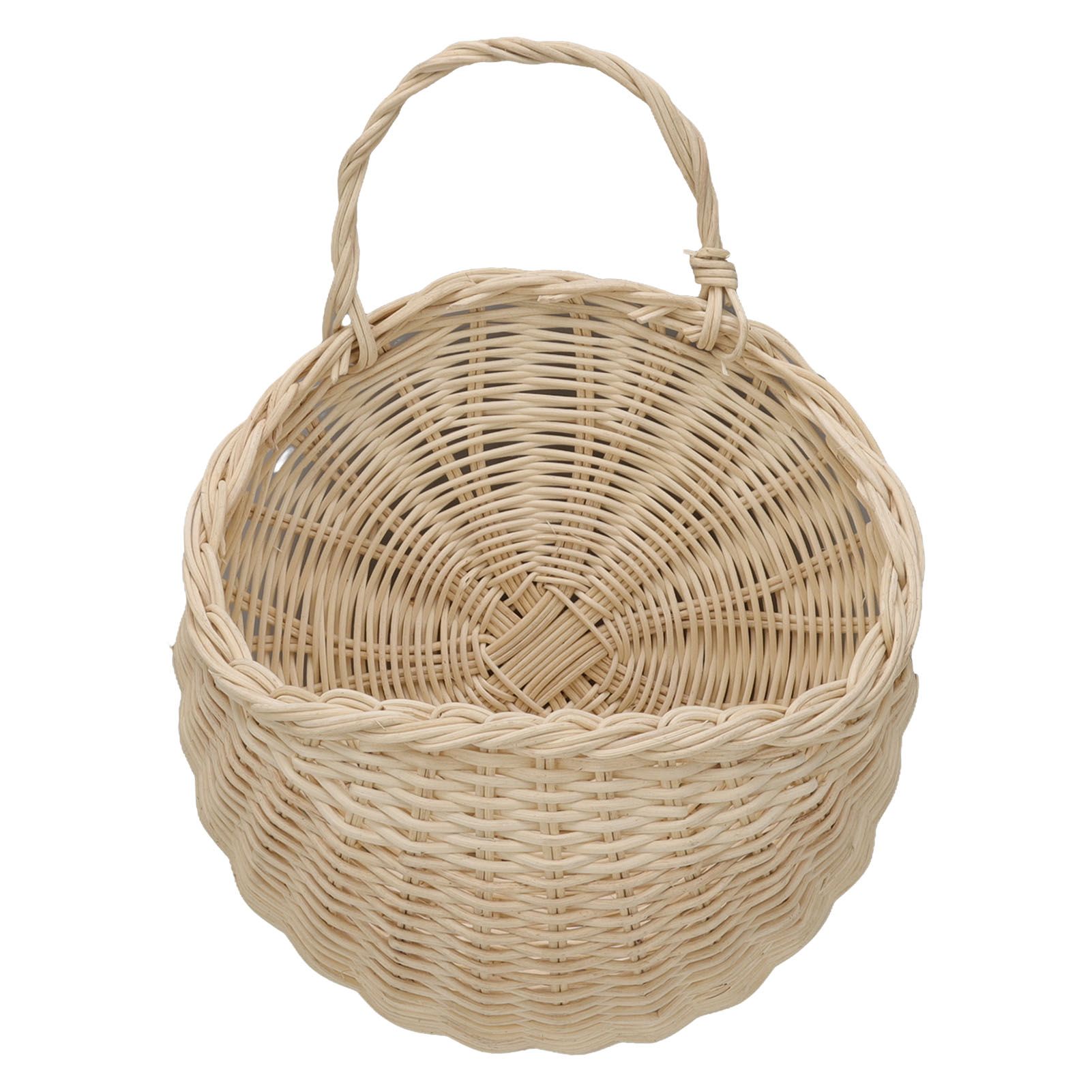 Wall Hanging Rattan Basket Multifunctional Wall Mounted Woven Storage Basket for Home Beige Wall Hanging Rattan Basket Multifunctional Wall Mounted Woven Storage Basket for Home Beige