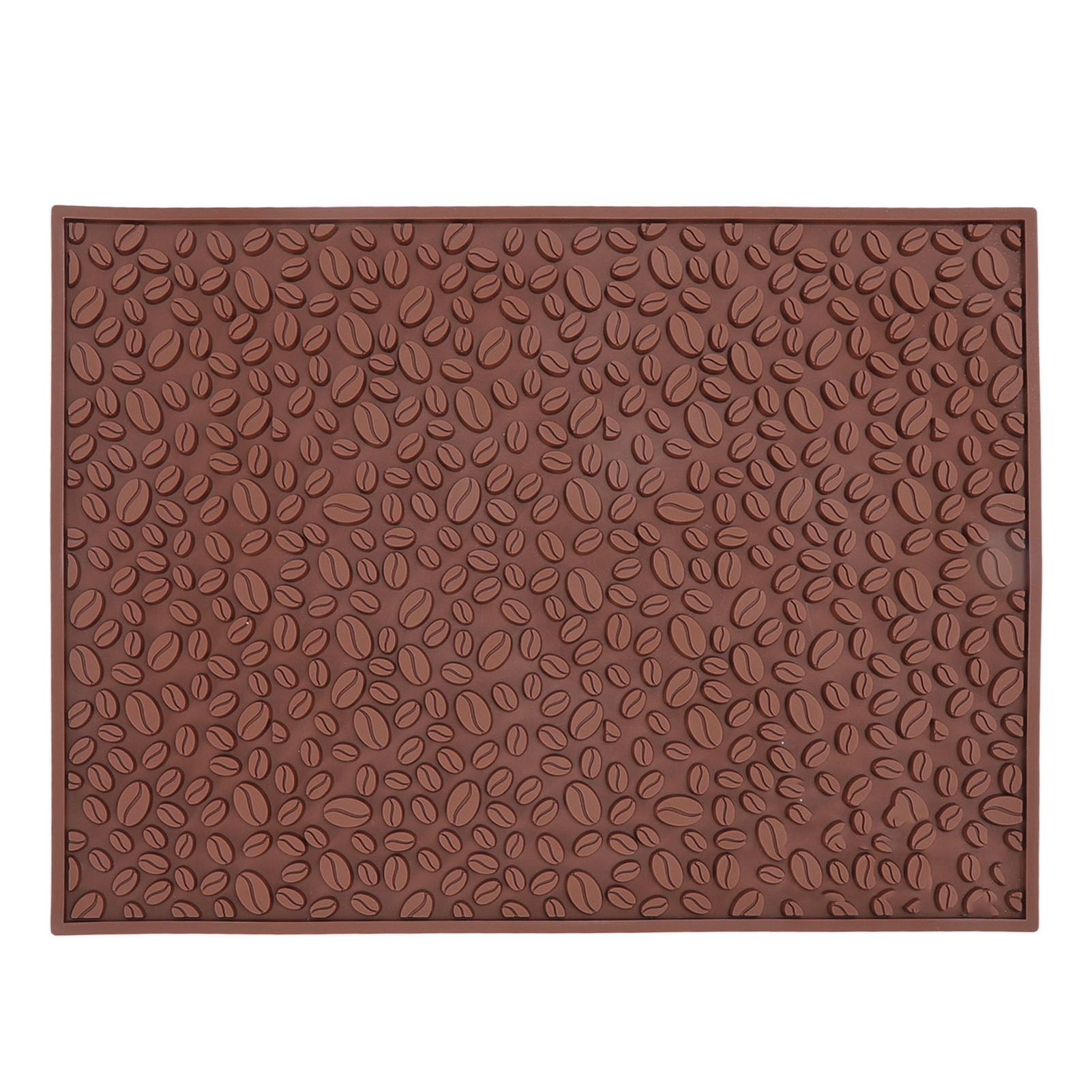 Non Slip Cup Mat Coffee Bean Design Desktop Bar Counter PVC Pad for Water Draining Filtering Brown Non Slip Cup Mat Coffee Bean Design Desktop Bar Counter PVC Pad for Water Draining Filtering Brown
