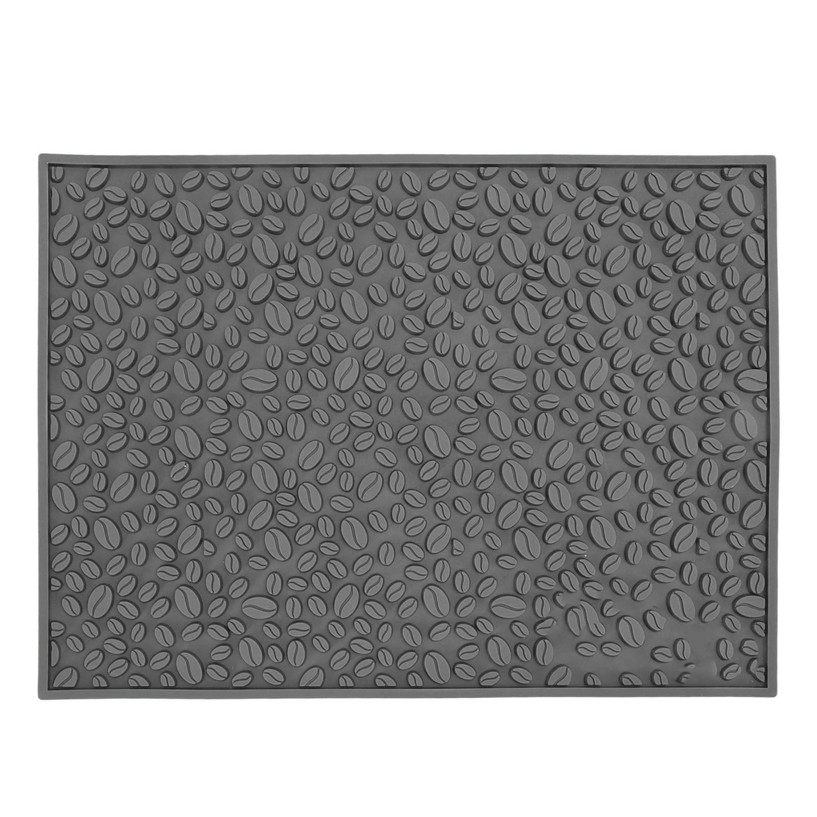 Non Slip Cup Mat Coffee Bean Design Desktop Bar Counter PVC Pad for Water Draining Filtering Grey Non Slip Cup Mat Coffee Bean Design Desktop Bar Counter PVC Pad for Water Draining Filtering Grey