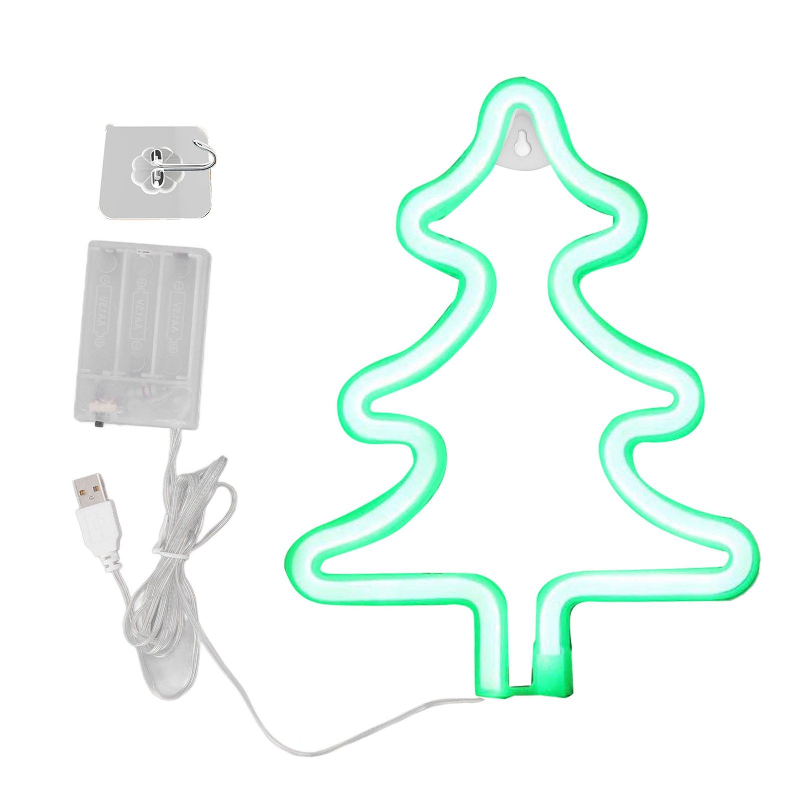 Christmas Neon Sign Christmas Tree Shape Neon Light USB Decorative Night Light for Desk Wall Display Christmas Neon Sign Christmas Tree Shape Neon Light USB Decorative Night Light for Desk Wall Display