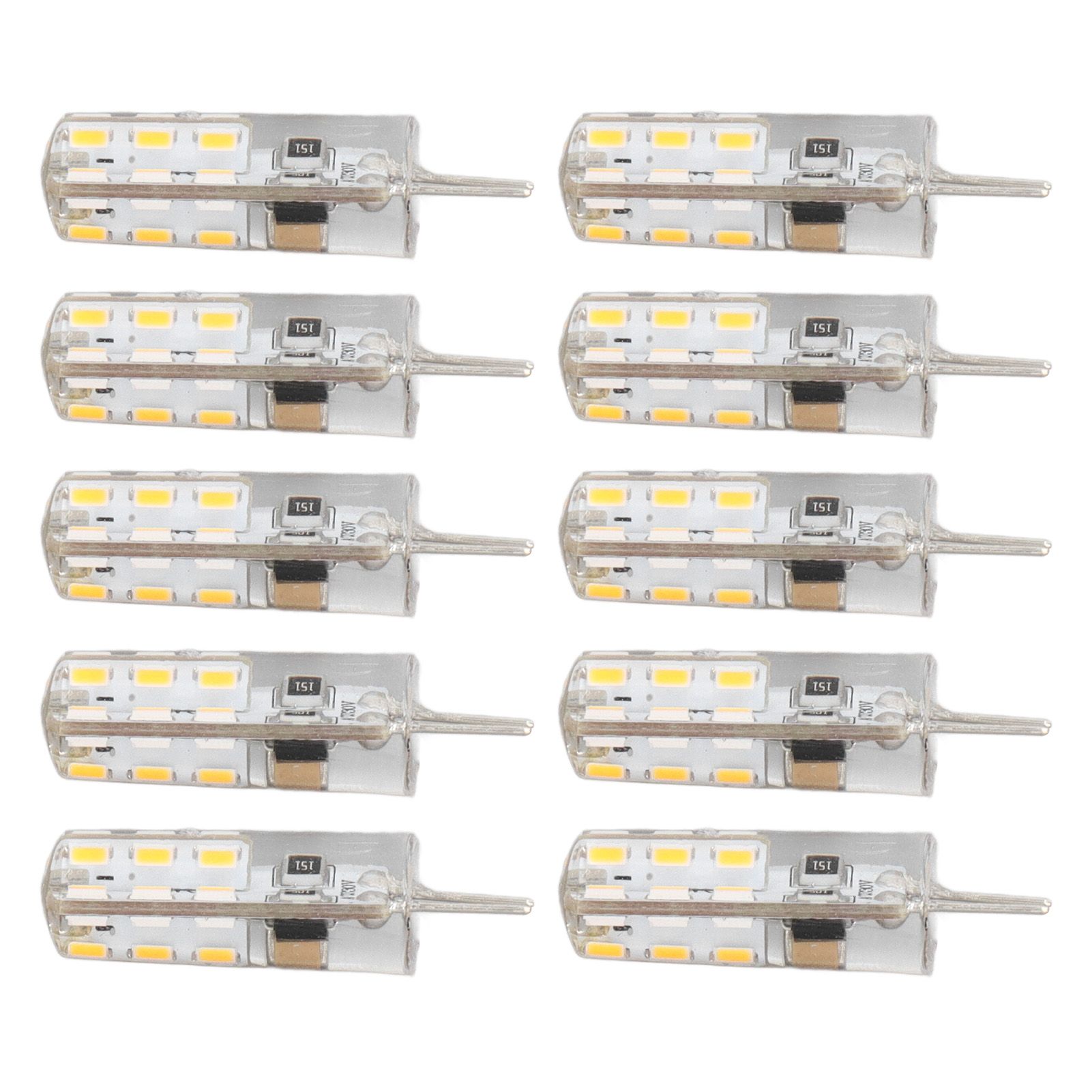 10 Pcs G4 LED Bulbs Bi Pin Base Silicone Warm White 3000K 1.5W AC220V 110LM Landscape Bulbs Replacement