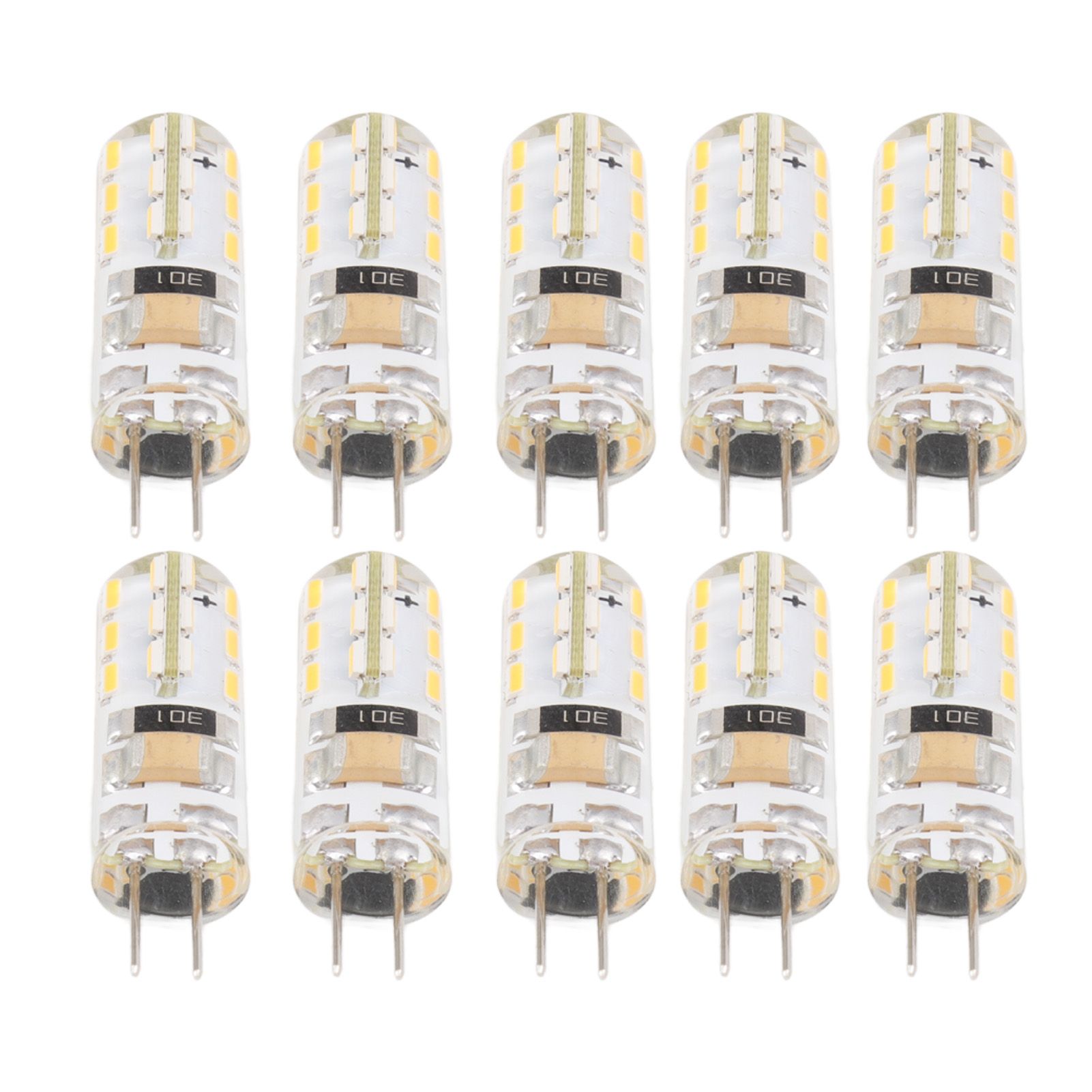 10pcs G4 LED Bulb Double Feet Base 1.5W AC110V 110LM Silicone Light Bulb for Landscape Lighting Courtyard White Light 6000K