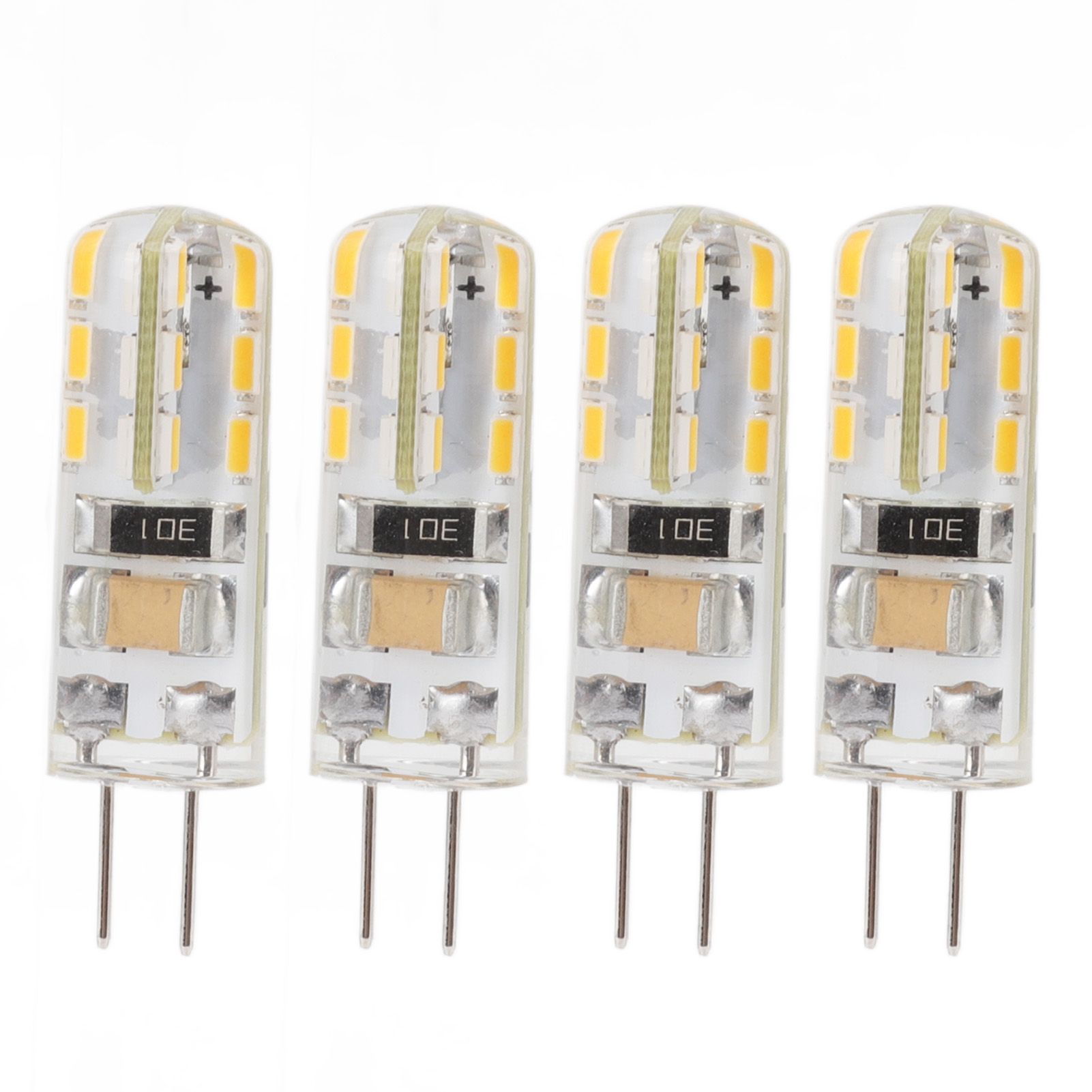 10pcs G4 LED Bulb Double Feet Base 1.5W AC110V 110LM Silicone Light Bulb for Landscape Lighting Courtyard White Light 6000K