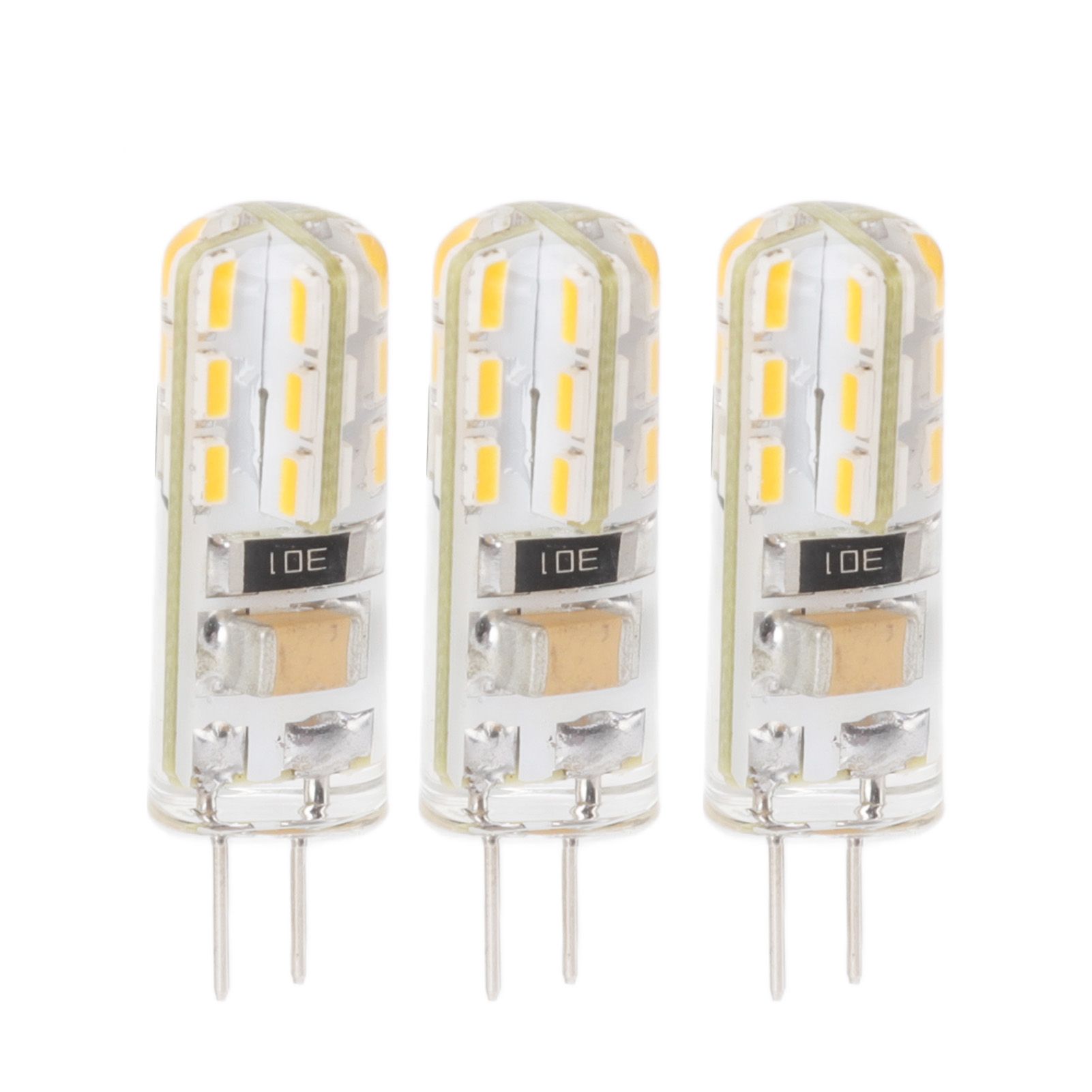 10pcs G4 LED Bulb Double Feet Base 1.5W AC110V 110LM Silicone Light Bulb for Landscape Lighting Courtyard White Light 6000K